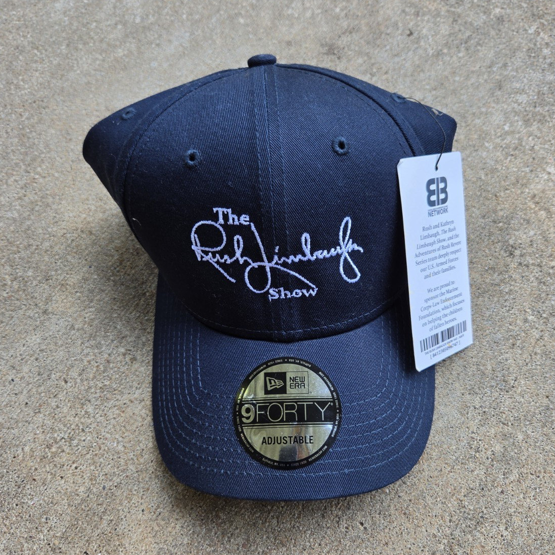New Era Navy 9FORTY Adjustable Baseball Cap “The D” Solid Casual One Size
