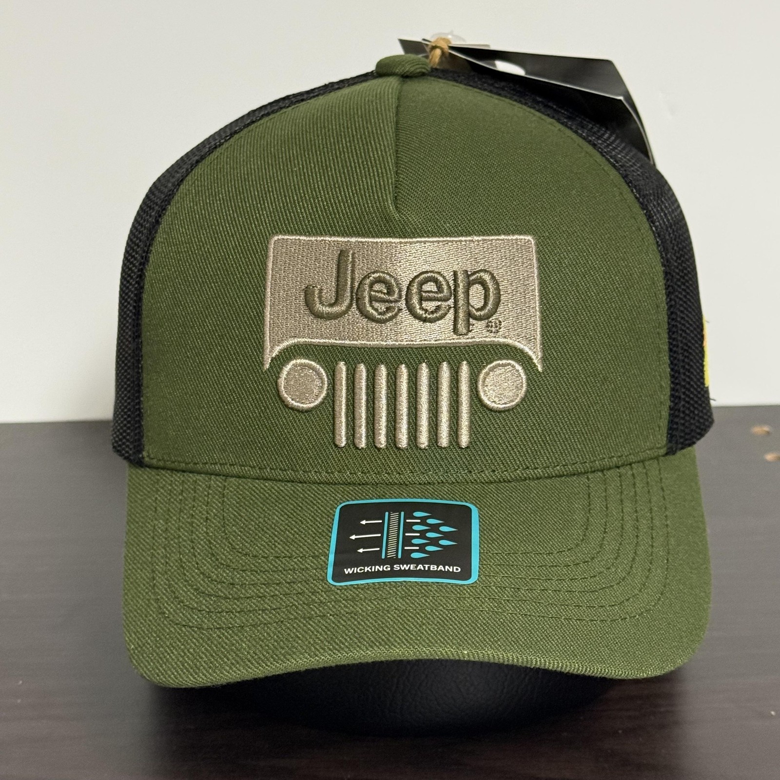 Jeep Grill Snapback Hat Green/Black Duck on Side Adult Adjustable Cap NEW!