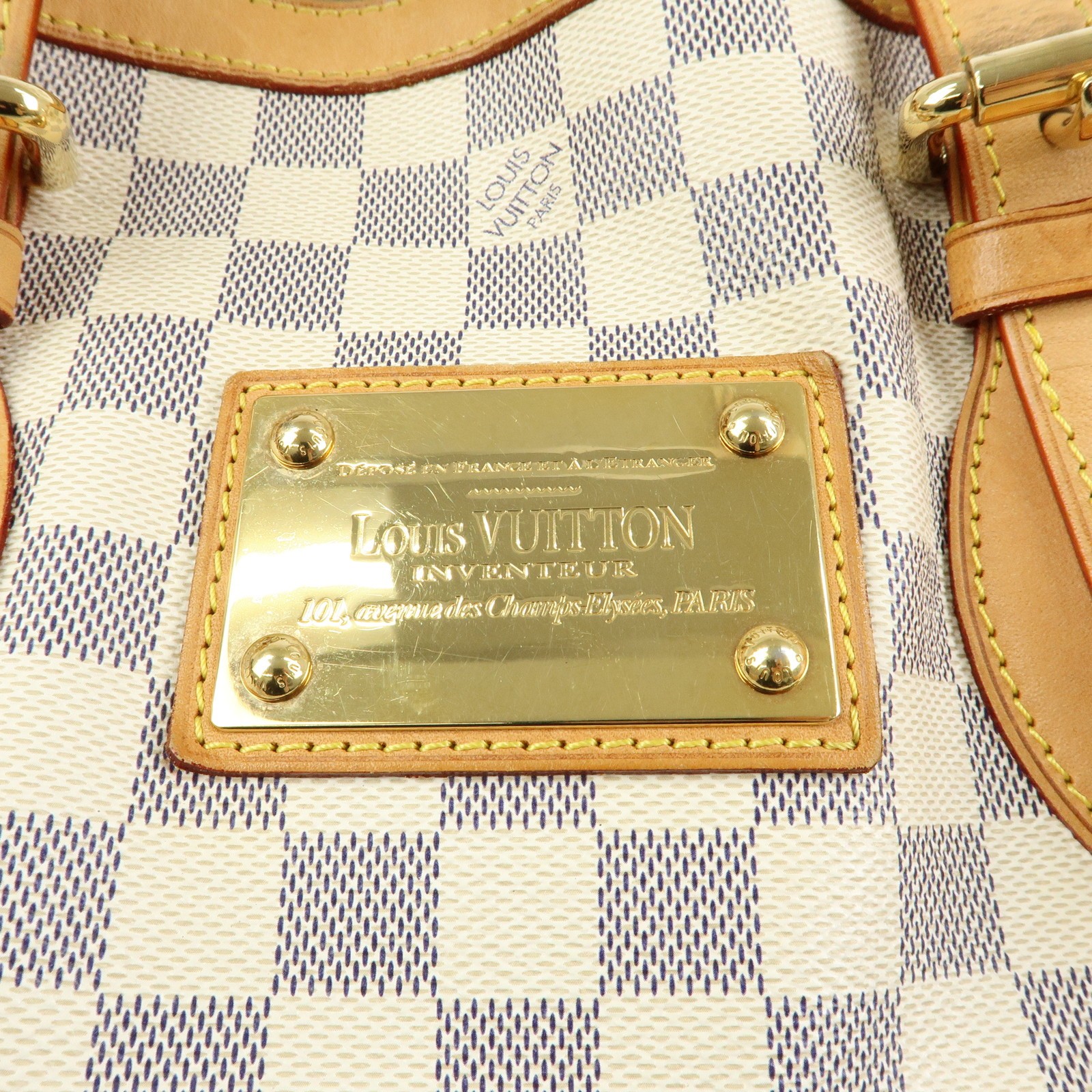 Louis Vuitton Damier Azur Hampstead MM Tote Bag Shoulder Bag N51206 Used F/S