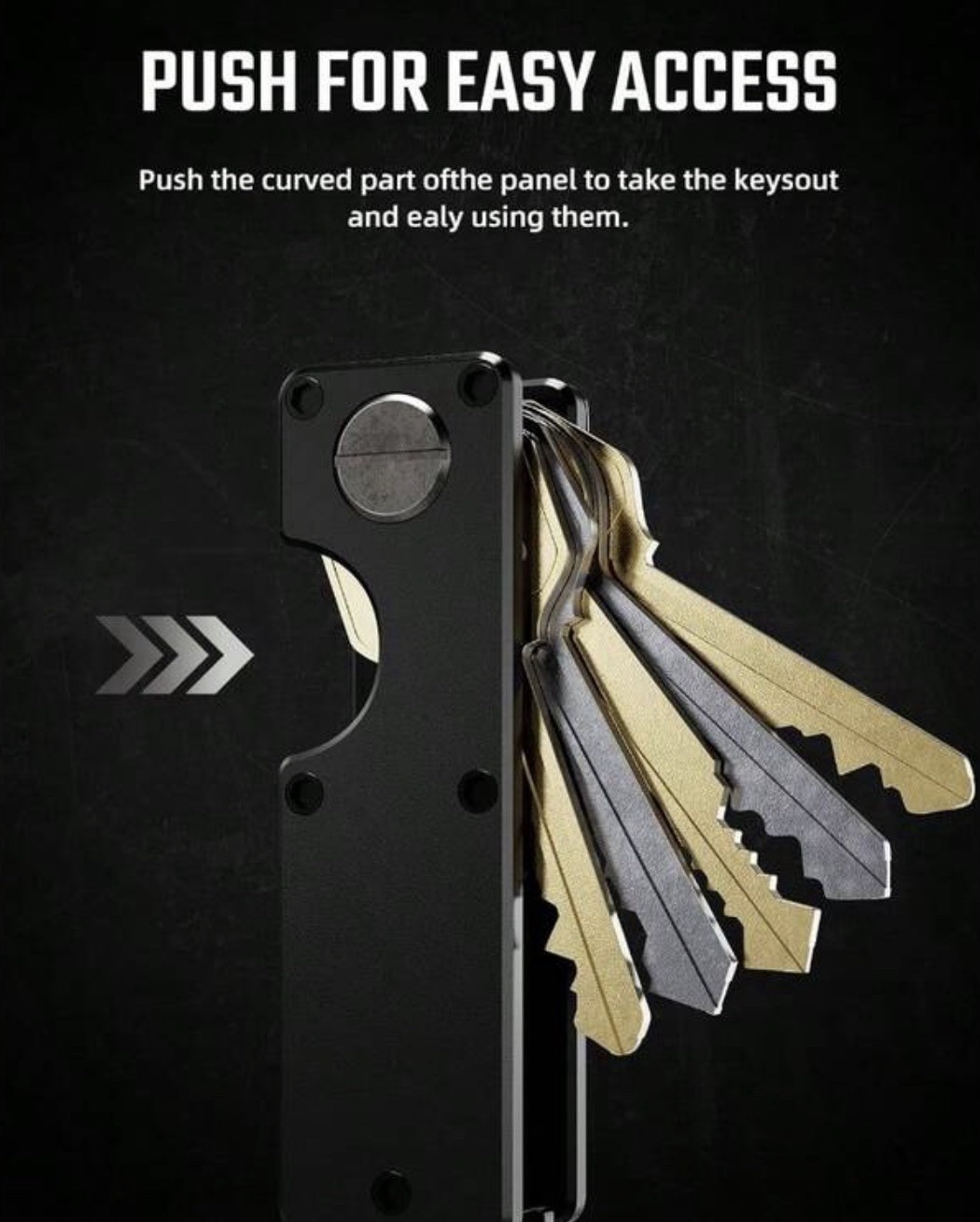 MENS SLIM METAL CARD HOLDER CASH STRAP MINIMALIST PULL TAB WALLET+BLK KEYCASE