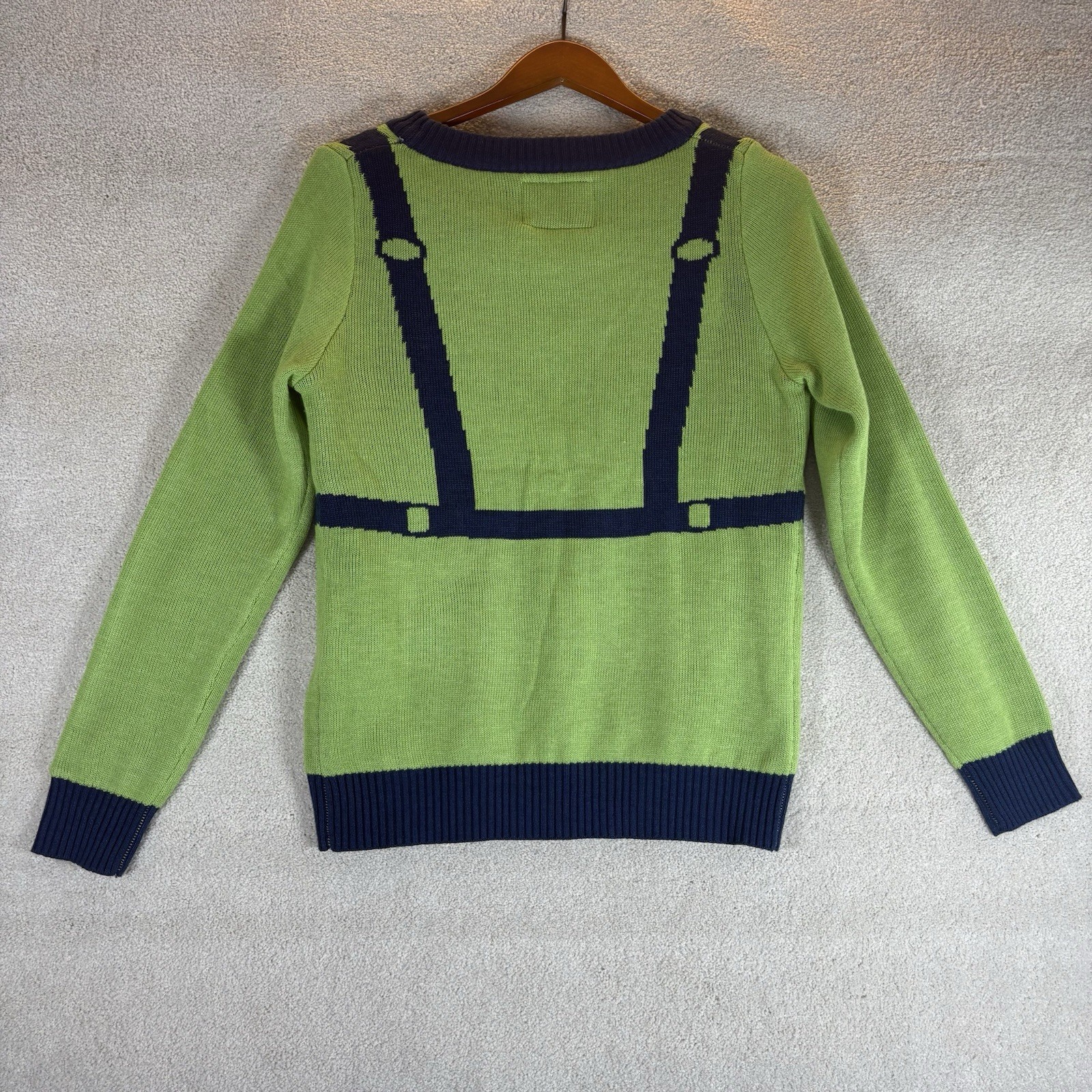 Tipsy Elves Sweater Mens Medium Green Blue Sweet Baby Jesus Christmas Crew Neck
