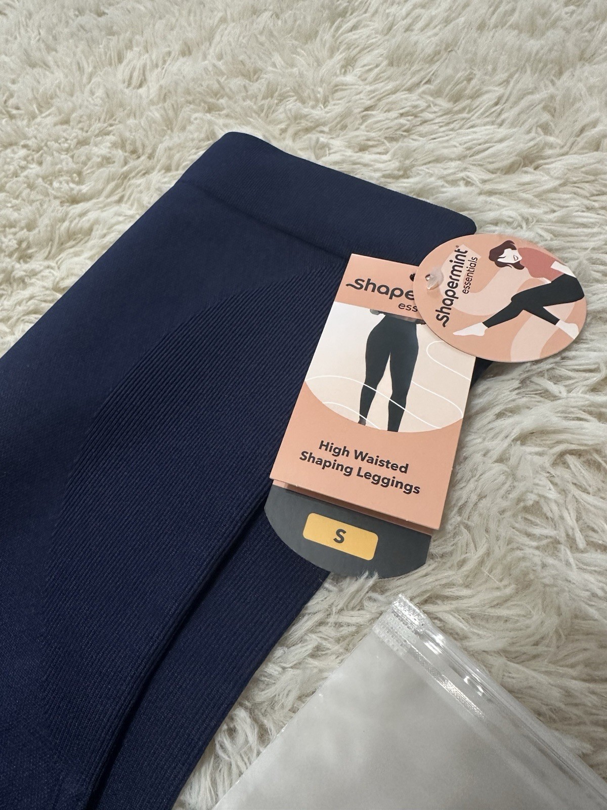 Shapermint Essentials High Rise Shaping Ankle Leggings Solid Blue Size Small/Md