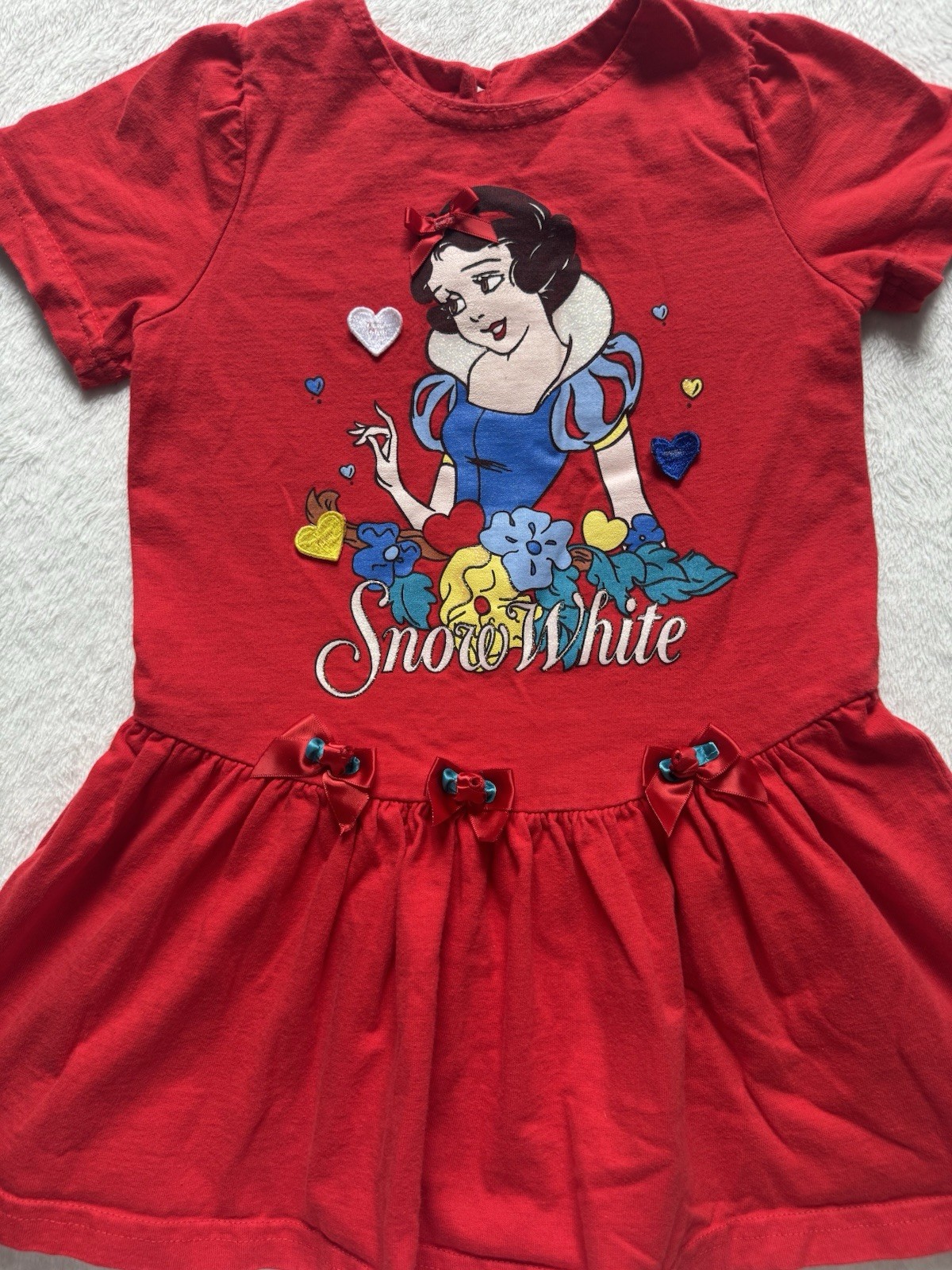 RARE Vintage 90s Snow White Red Dress Size 4T The Disney Store Tag Made In USA