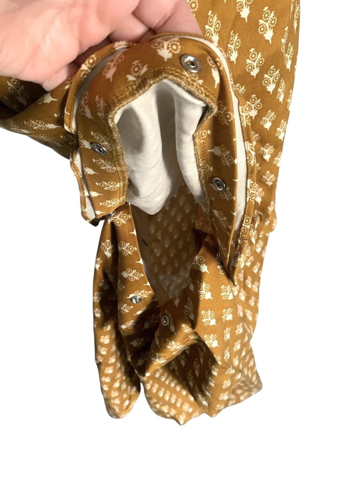 NWT VETTA Capsule Womens Small Gold Print The House Dress Haven Convertible Maxi