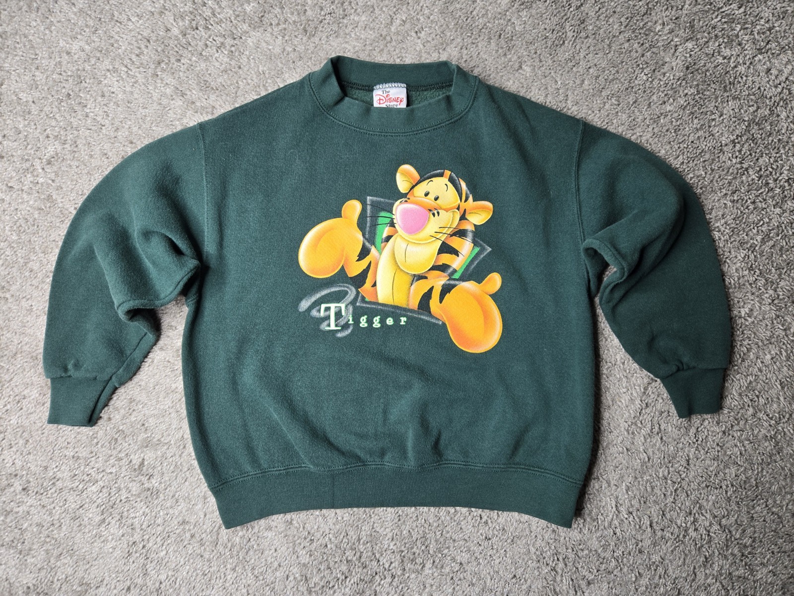 Vintage Disney Store Crewneck Sweatshirt Tigger Graphic Size 6 Kid’s USA Made