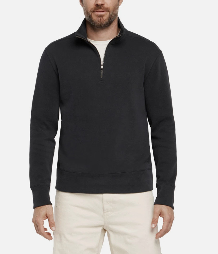 Banana Republic Men’s Double Knit 1/4 Zip Pullover Black Size XL