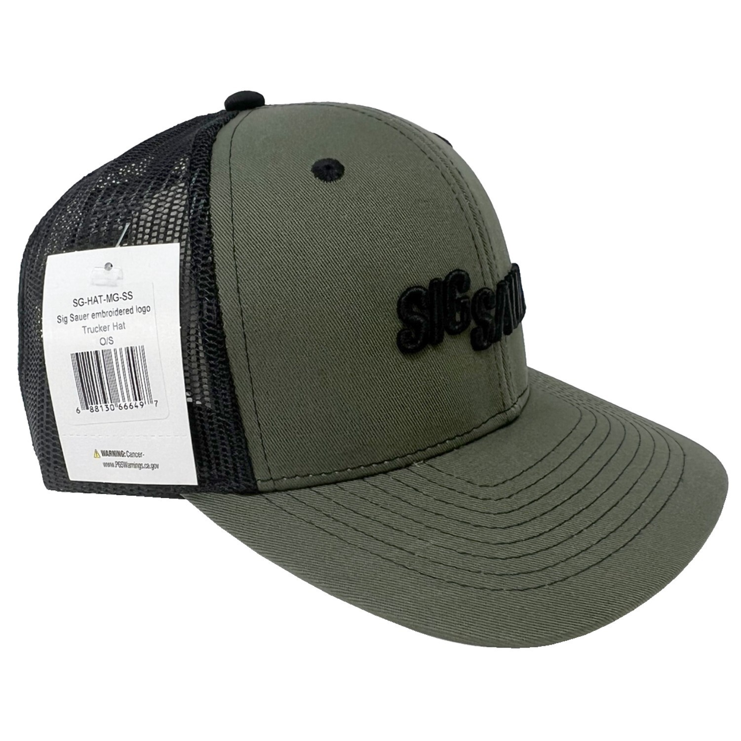 Sig Sauer Embroidered Logo Trucker Hat O/S SG-HAT-MG-SS