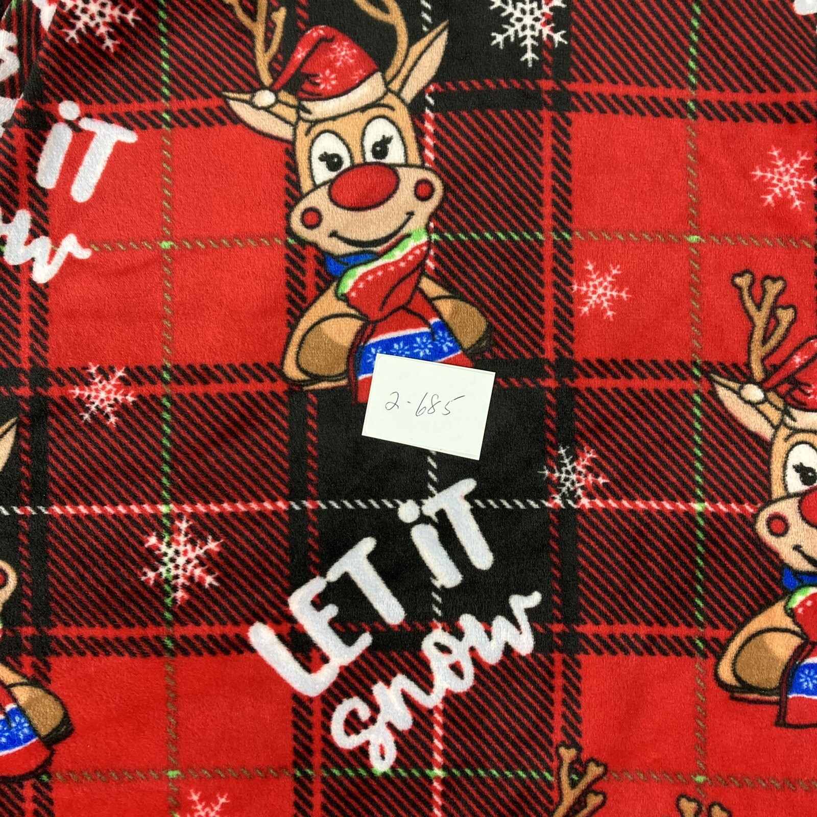 No Boundaries Jr. Girls Oh Reindeer Plush Hooded Pullover Rudolph Buffalo Plaid