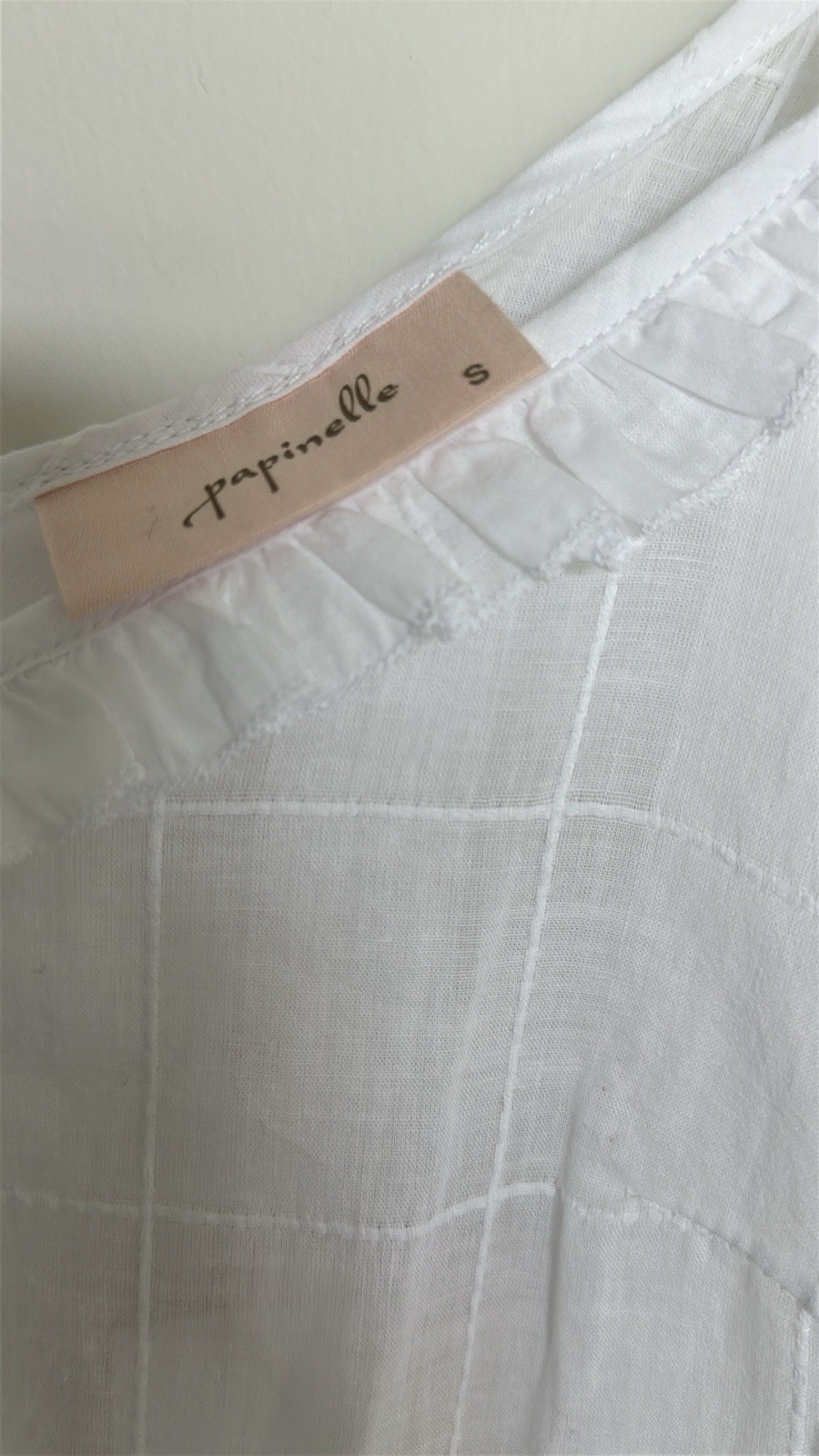 Papinelle Ivy Ruffle Organic Cotton Short Nightgown White NWT Size Small
