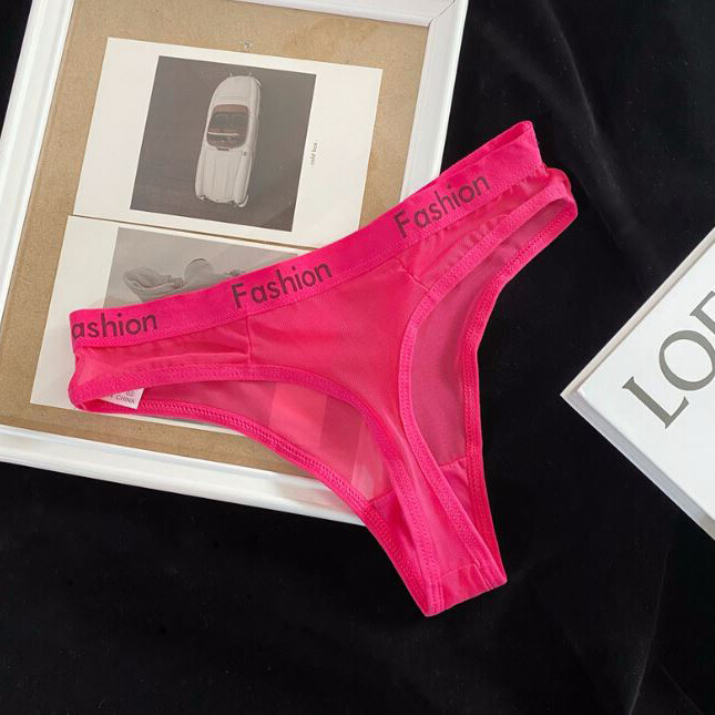 6 Packs Lot Womens Sexy Panties Thong G string High Cut Sheer Ladies Underwear