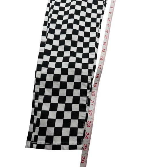 Forever 21 Black White Checkered High Waist Skinny Jeans Size 28