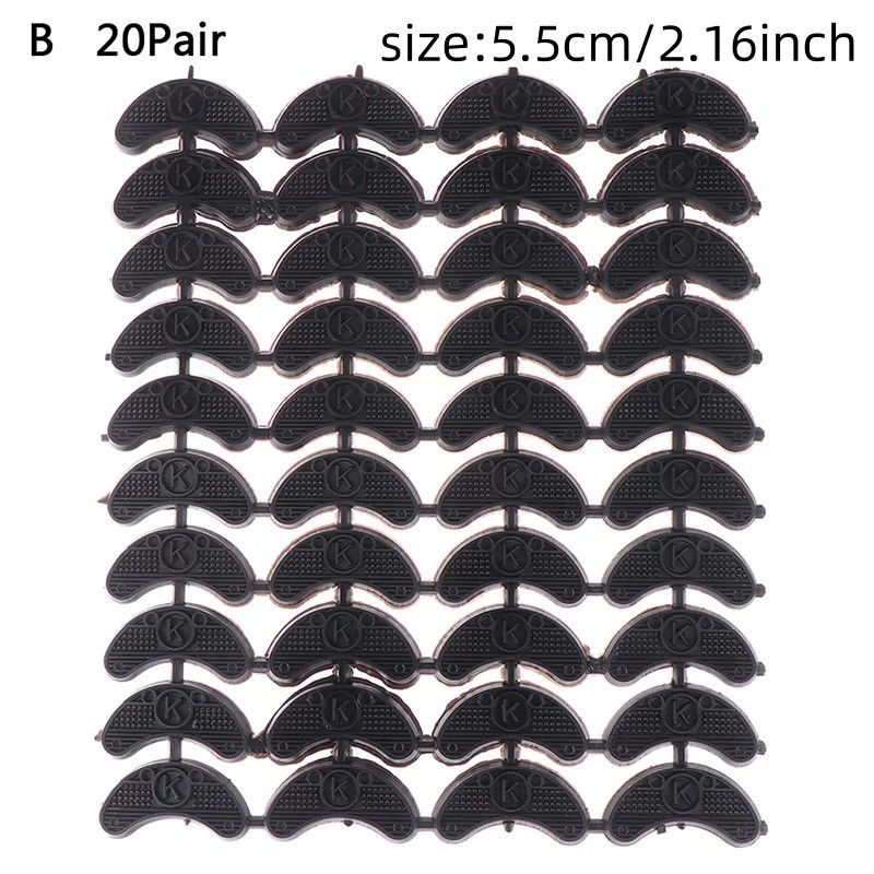 40PCS 20-Pair Rubber Heel Savers Toe Plates Taps DIY Shoe Repair Pads9887