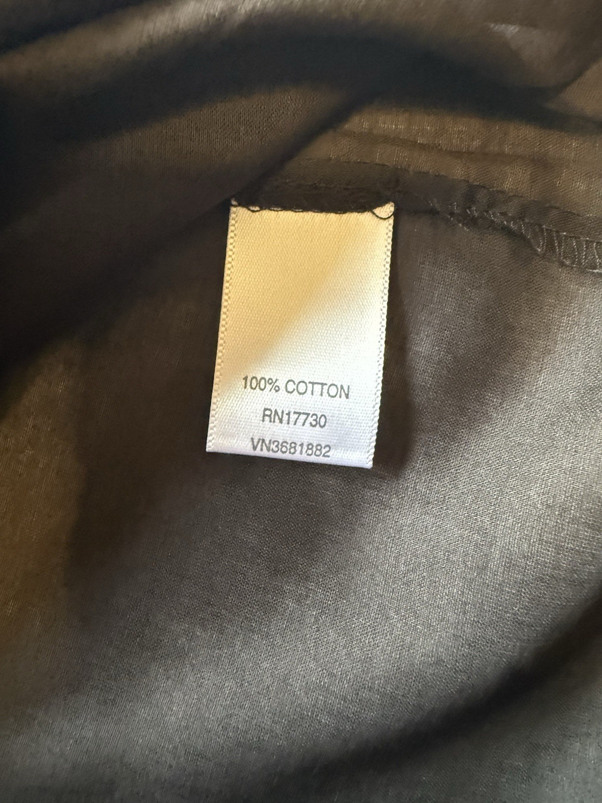 Proenza Schouler White Label Brown Pintuck Cotton Blouse XS | 100% Cotton