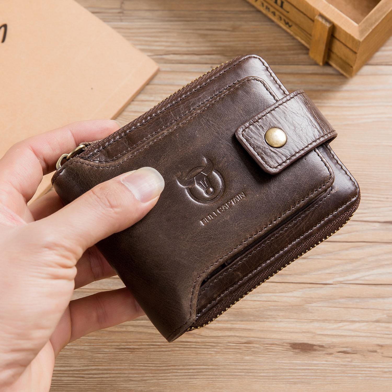 Men Wallets Genuine Leather Exceptional Slim Purse ID Card Holder Coin Pocket US