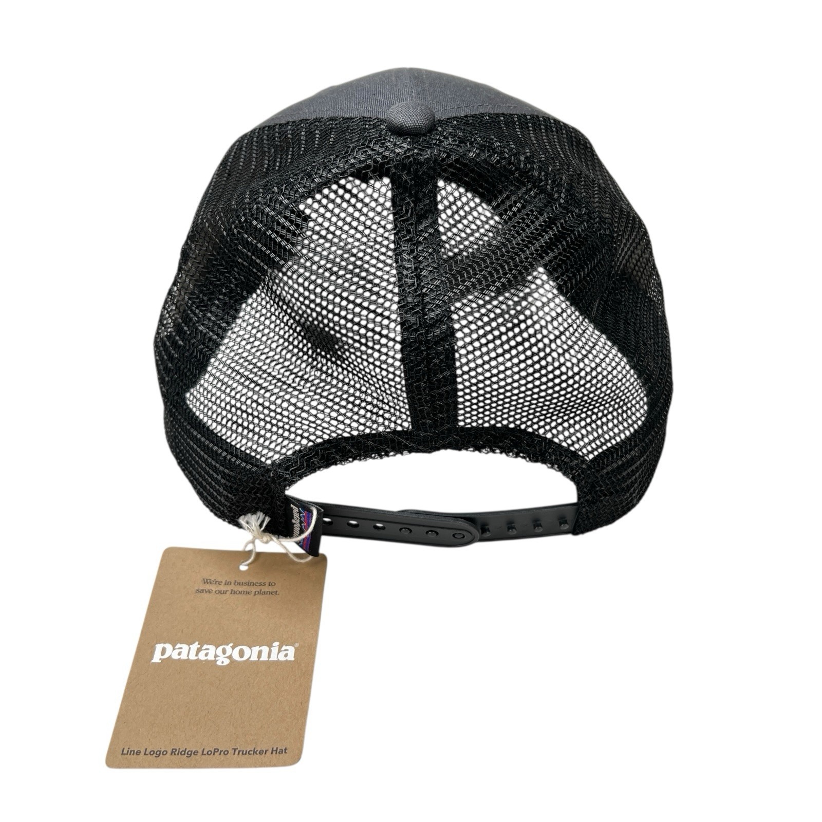 Patagonia Line Logo Ridge Lopro Ink Black Trucker Hat Unisex Size OS