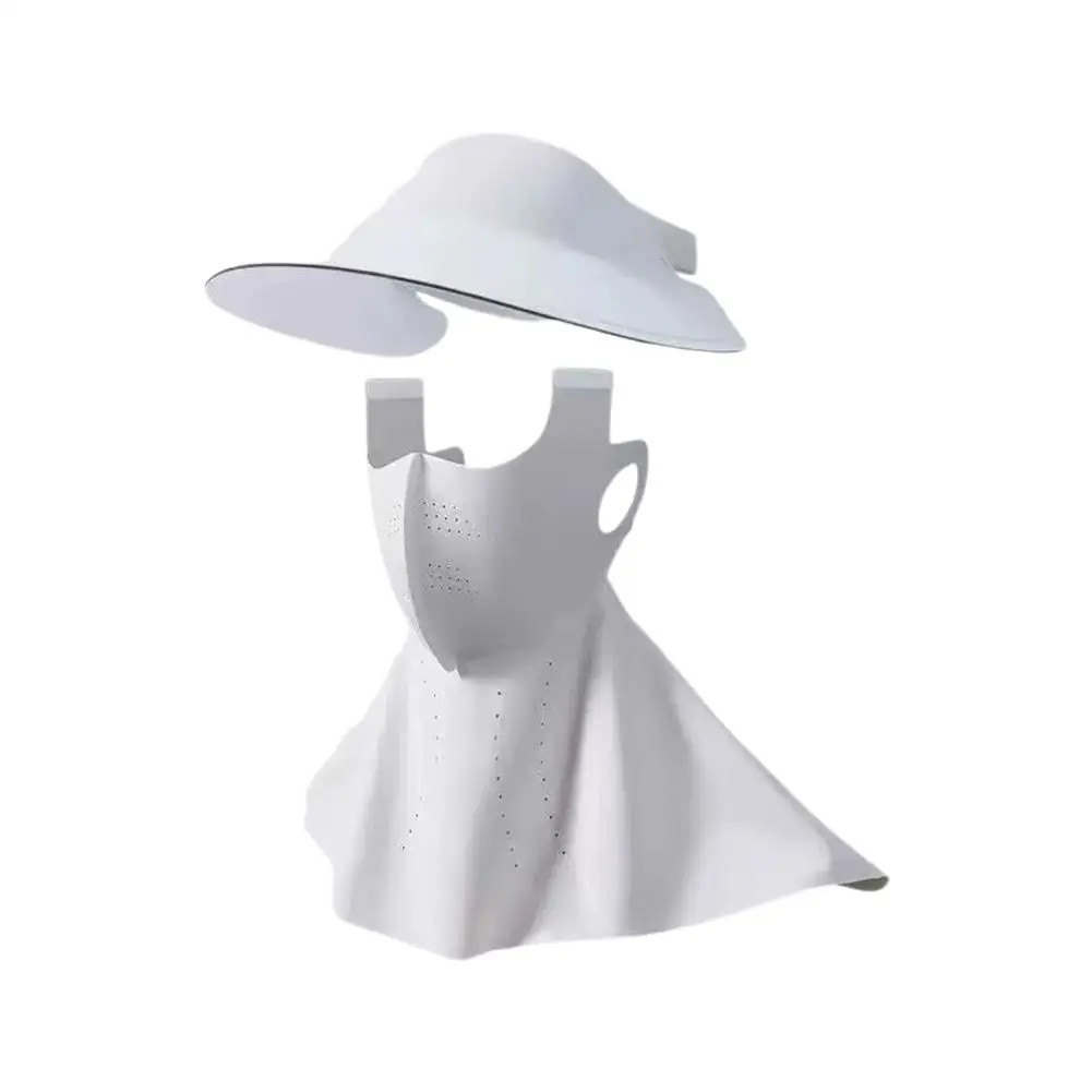 Sun Visor Face Mask Set Ice Silk Breathable Full Coverage Sun Protection Kit
