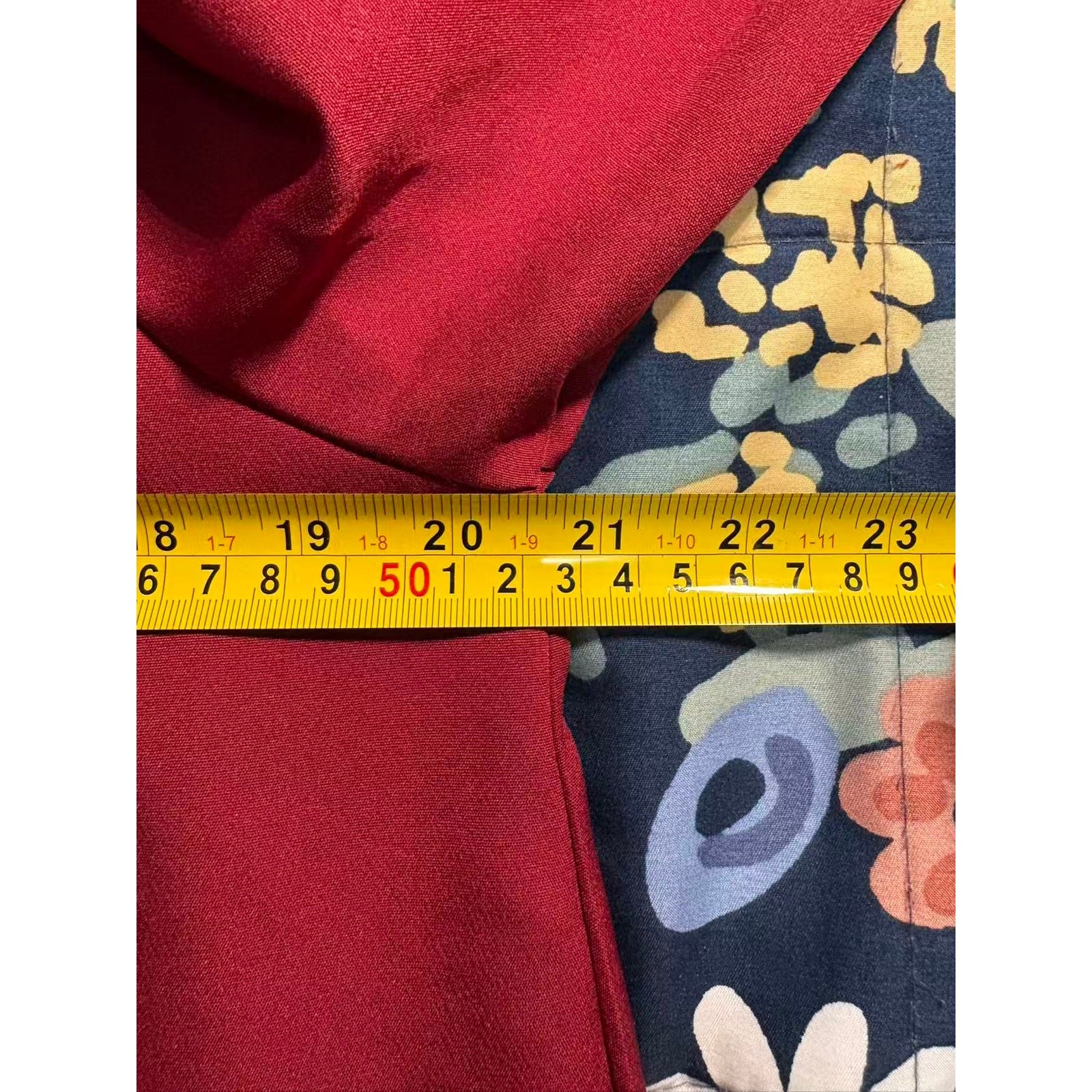 Red Vintage Peter Pan Collar Coat Pearl Button Lace Trim Babydoll Jacket Sz M