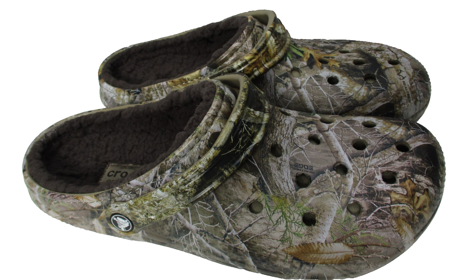 Crocs Classic Lined Realtree Chocolate Brown Camouflage Camo Clog Mens Sz 11