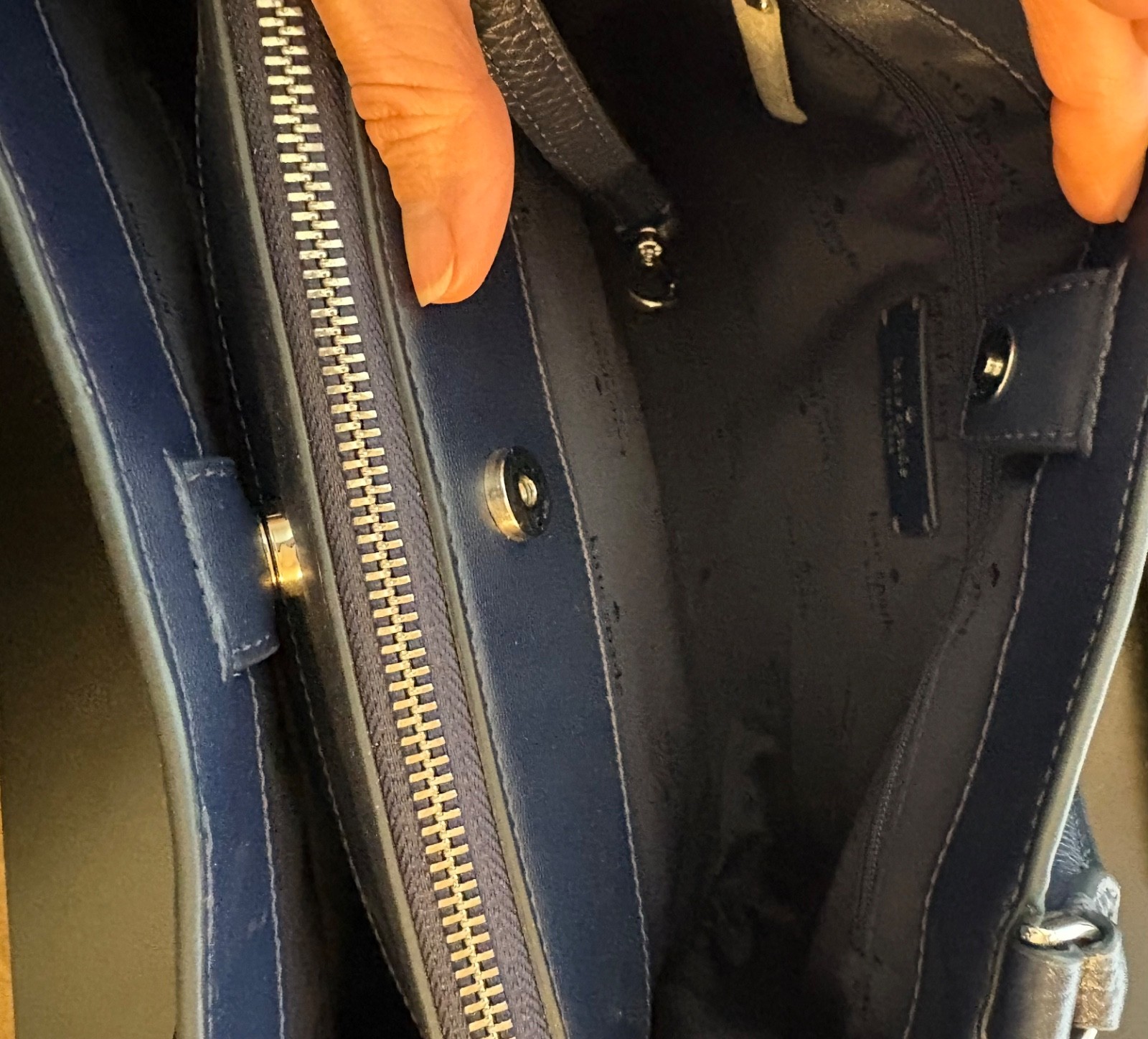 kate spade satchel new dual color blue handles and shoulder strap New never used