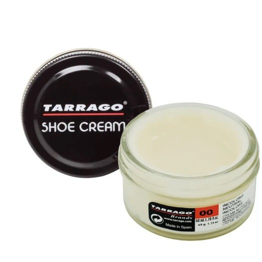 tarrago shoe cream, 51 Neutral, 1.7 ounce glass jar, leather care & shine