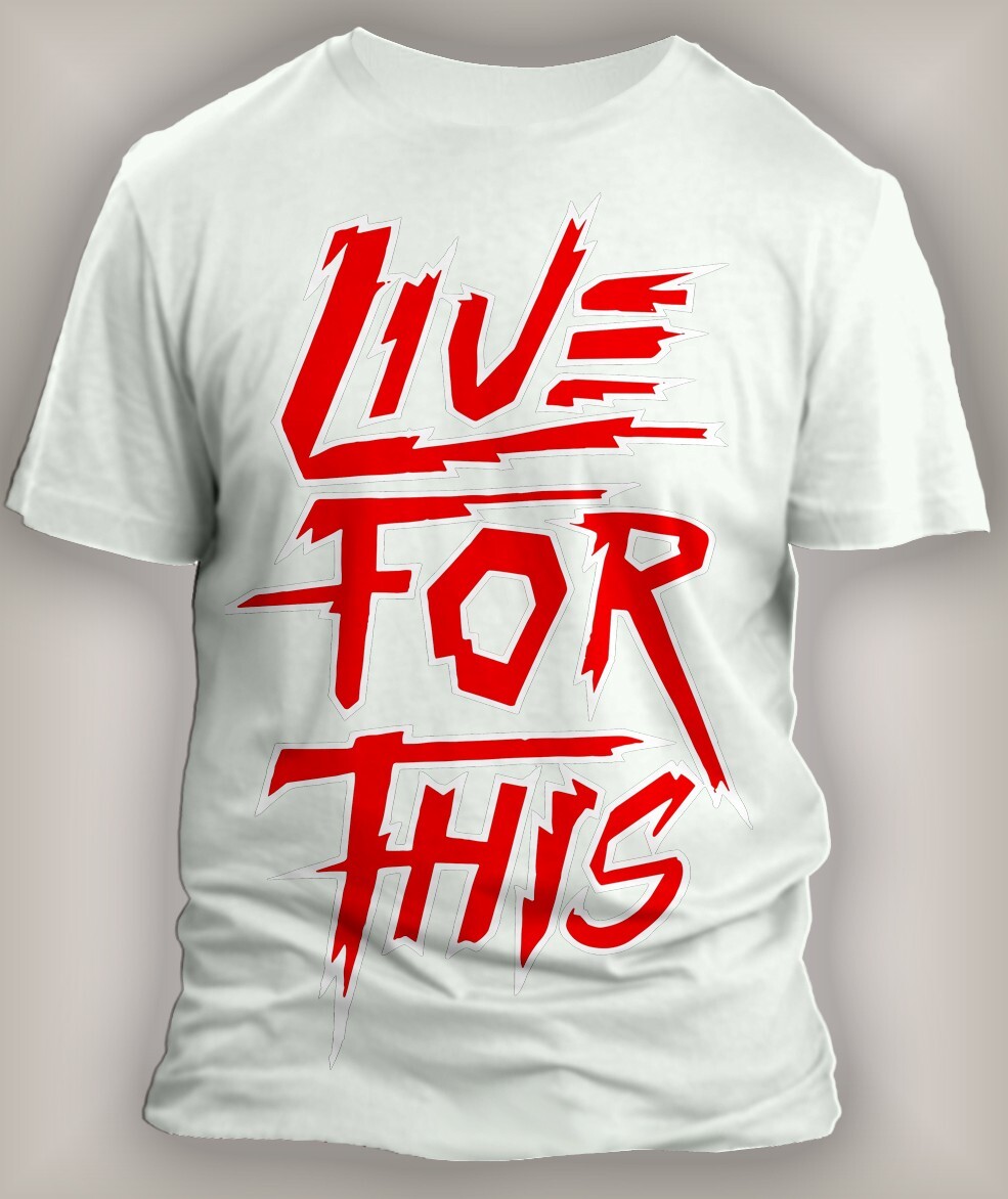 Mens 8XL Greystone Custom Big & Tall Tee Shirt Live For This Graphic Streetwear