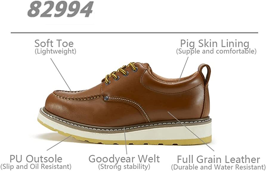 DieHardMen’s 4″ Soft Toe SureTrack Leather Slip Resistant Work Boots Shoes 82994
