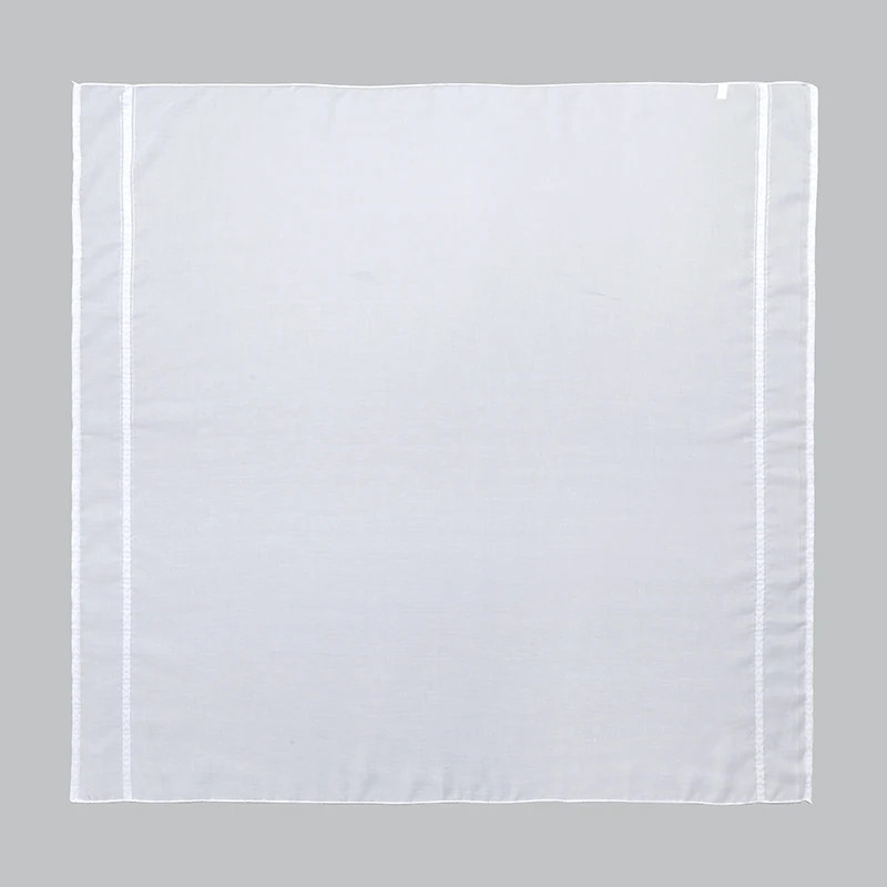 White Arab Square Scarf for Women Men Muslim Shawl Headwrap Plaid Stripe Printed