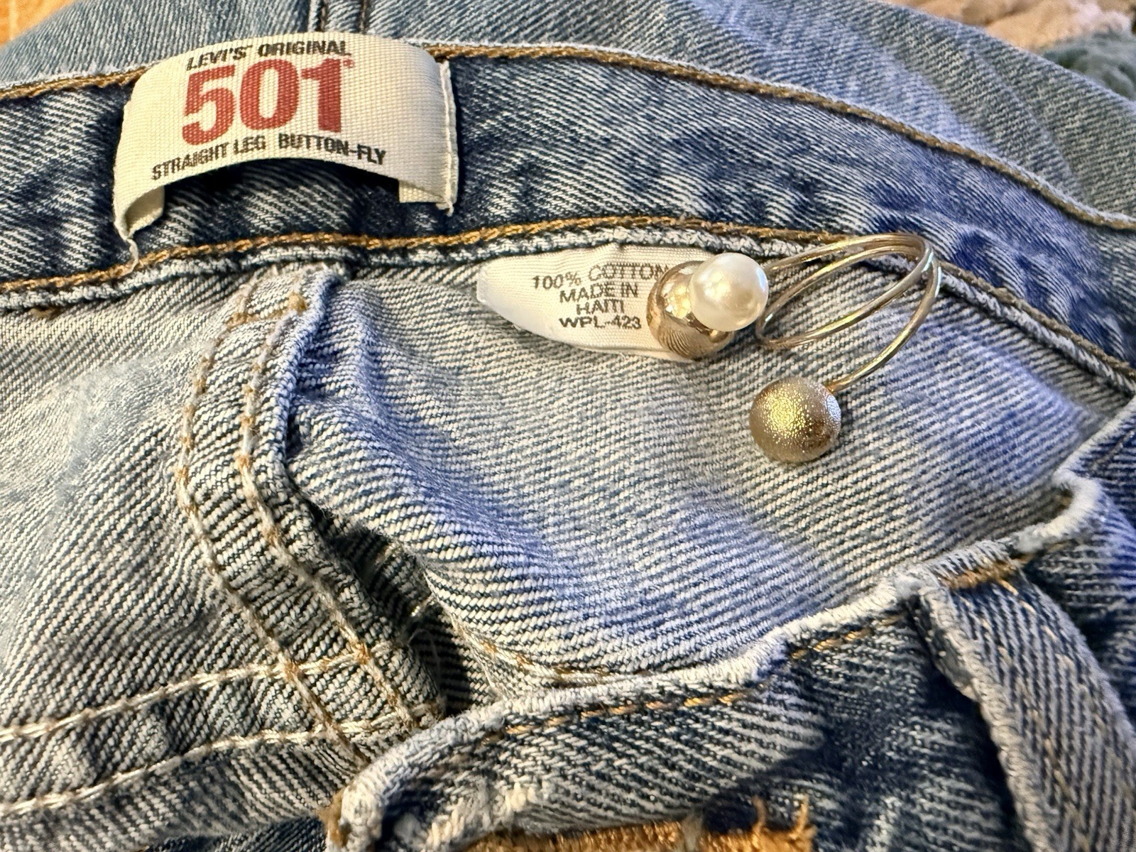 Vtg Y2K Levis 501 Jeans Thrashed Distressed Faded Grunge Skate 90s Grunge 30×29