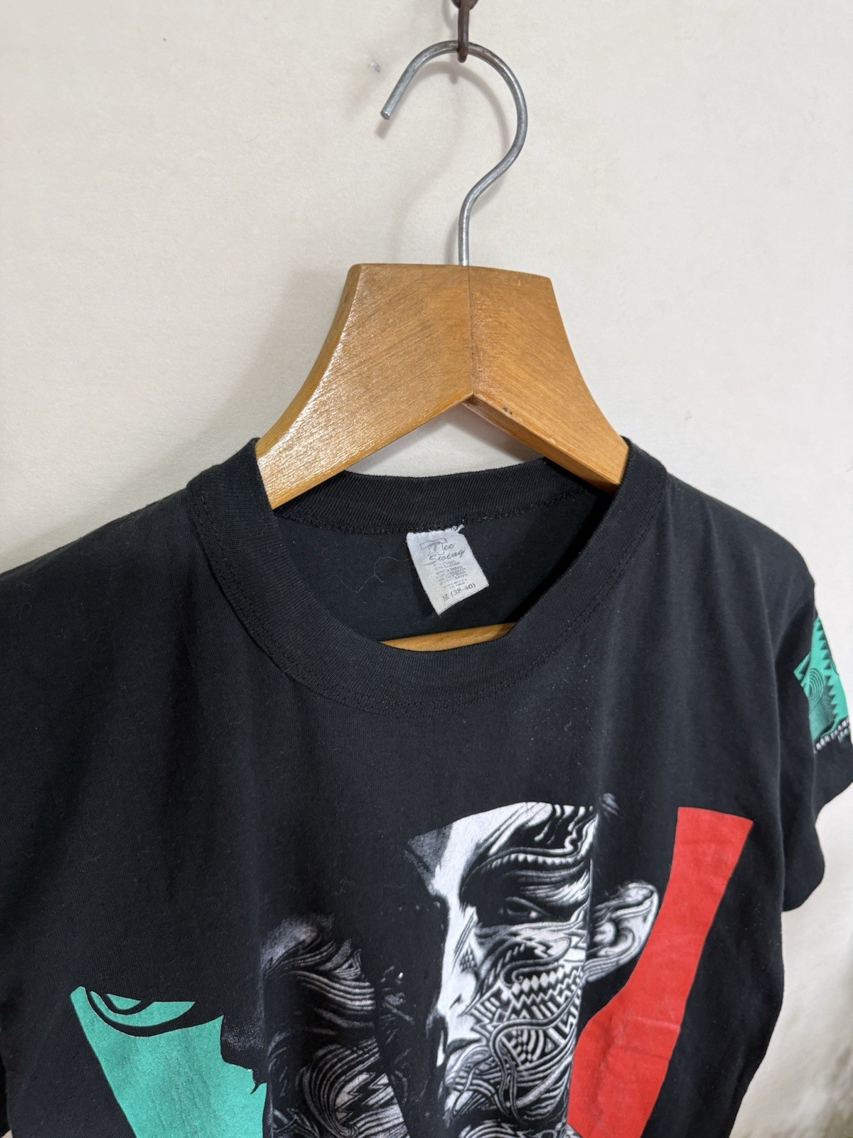 Vintage Rolling Stones Shirt Mens Size M Black Tattoo You 1989 Tour Thin USA 80s