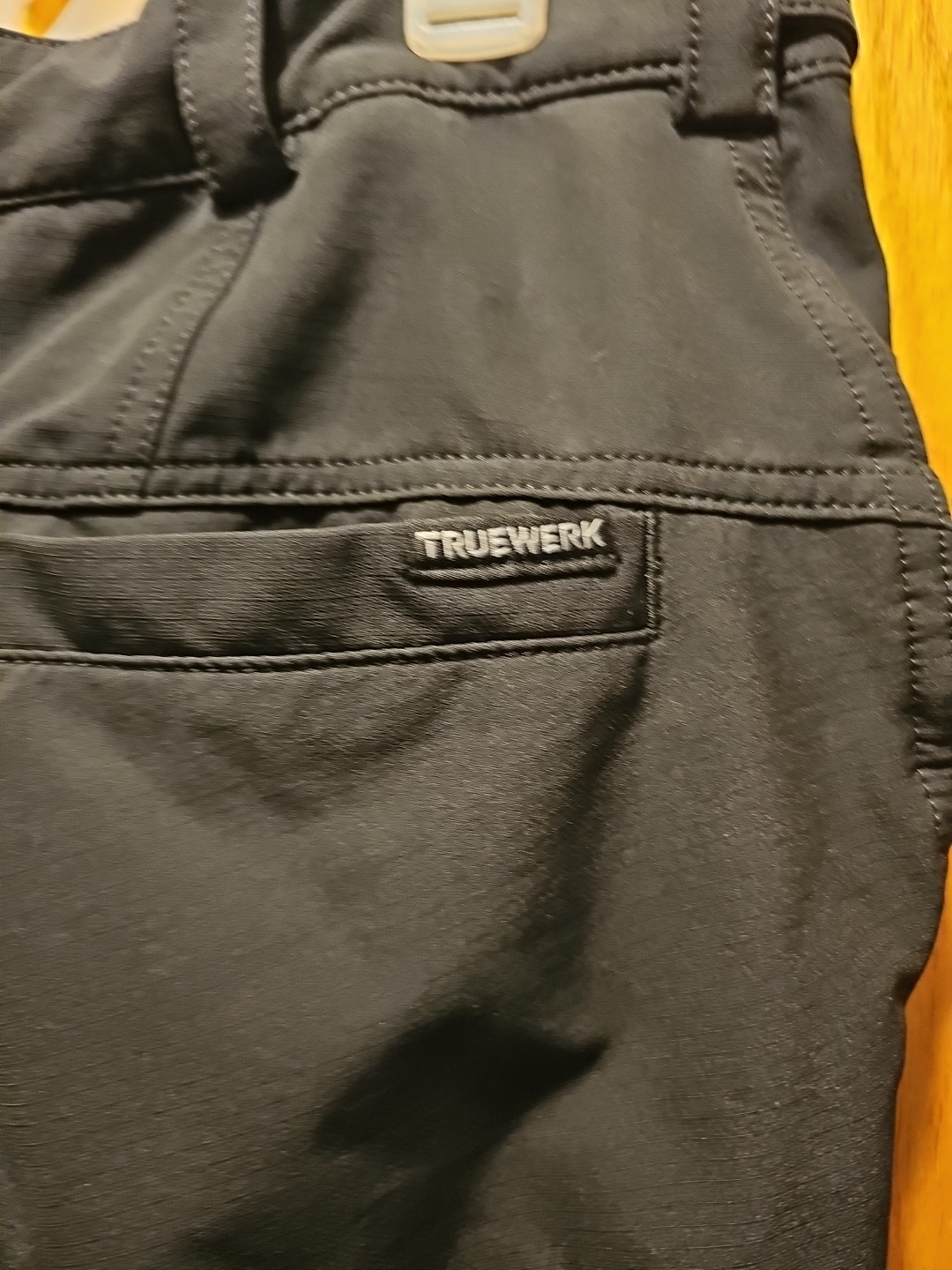 Truewerk Mens Pants 36×32 Black Work Utility Cargo Softshell Used NO KNEE PADS