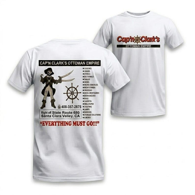 Cap’n Clark’s Ottoman Empire Shirt – Funny Pirate Furniture Vintage Tee
