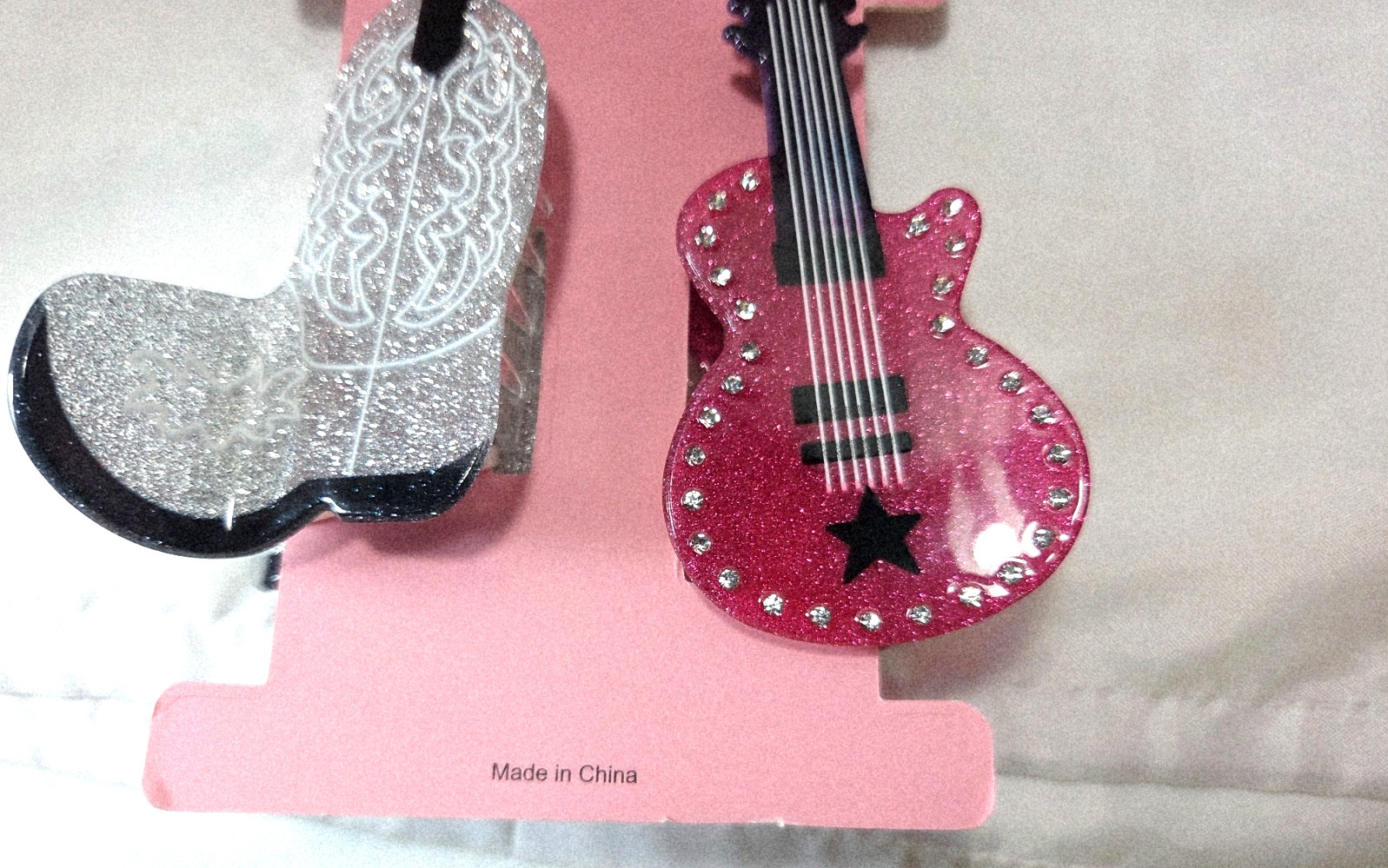 NWT Piper K Cowgirl Boot, Guitar, and Hat Hair Clip, NWT, Super Cute!