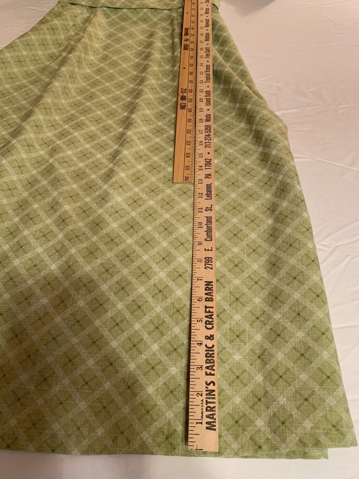 Mennonite Cape Dress Size S Bust 34” Waist 28” Length 48” Green Diagonal