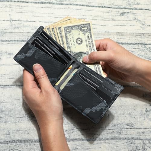 RFID Wallets Bifold Simple Synthetic – black