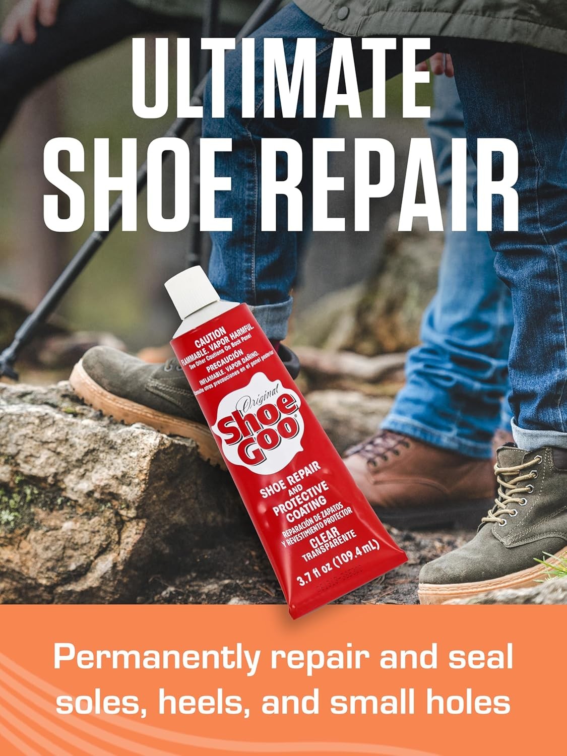 Shoe Repair Glue Clear 3.7oz Waterproof