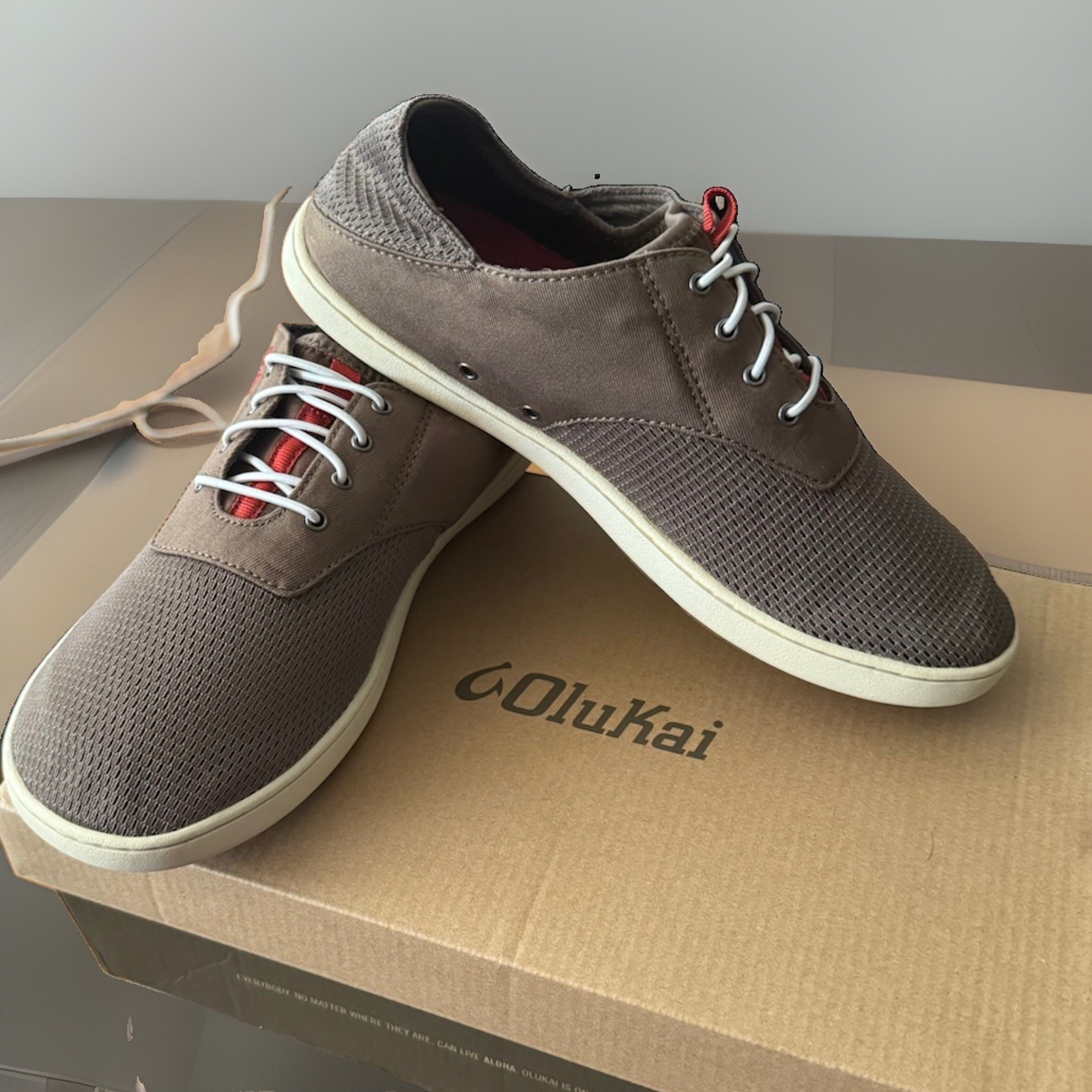 OluKai Men’s Size 7 Nohea Moku 10283-RK13 Casual Slip On Mesh Boat Shoes