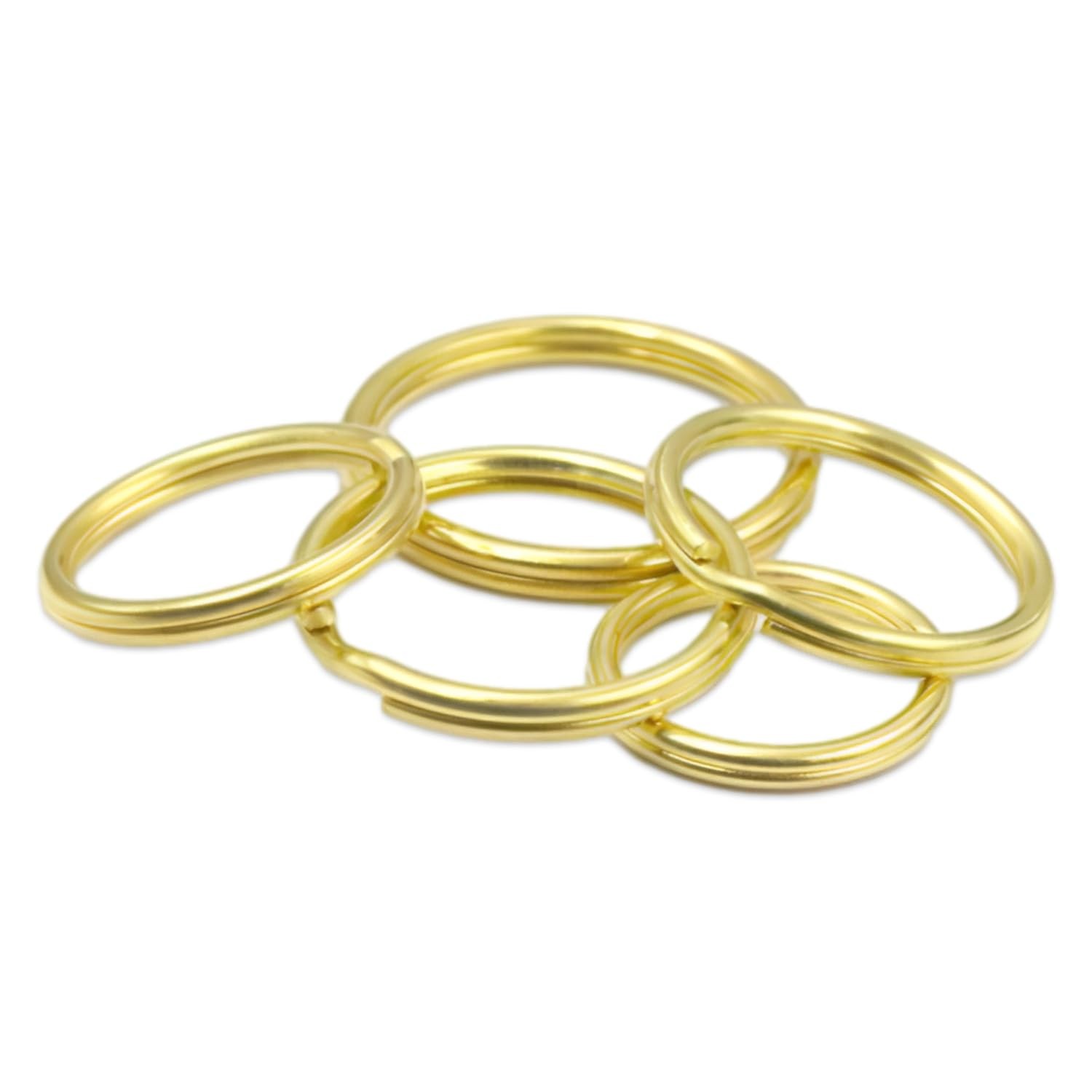 Bluemoona 10 Pcs – Brass Round Edged outside dimensions :20mm(3/4″), Gold