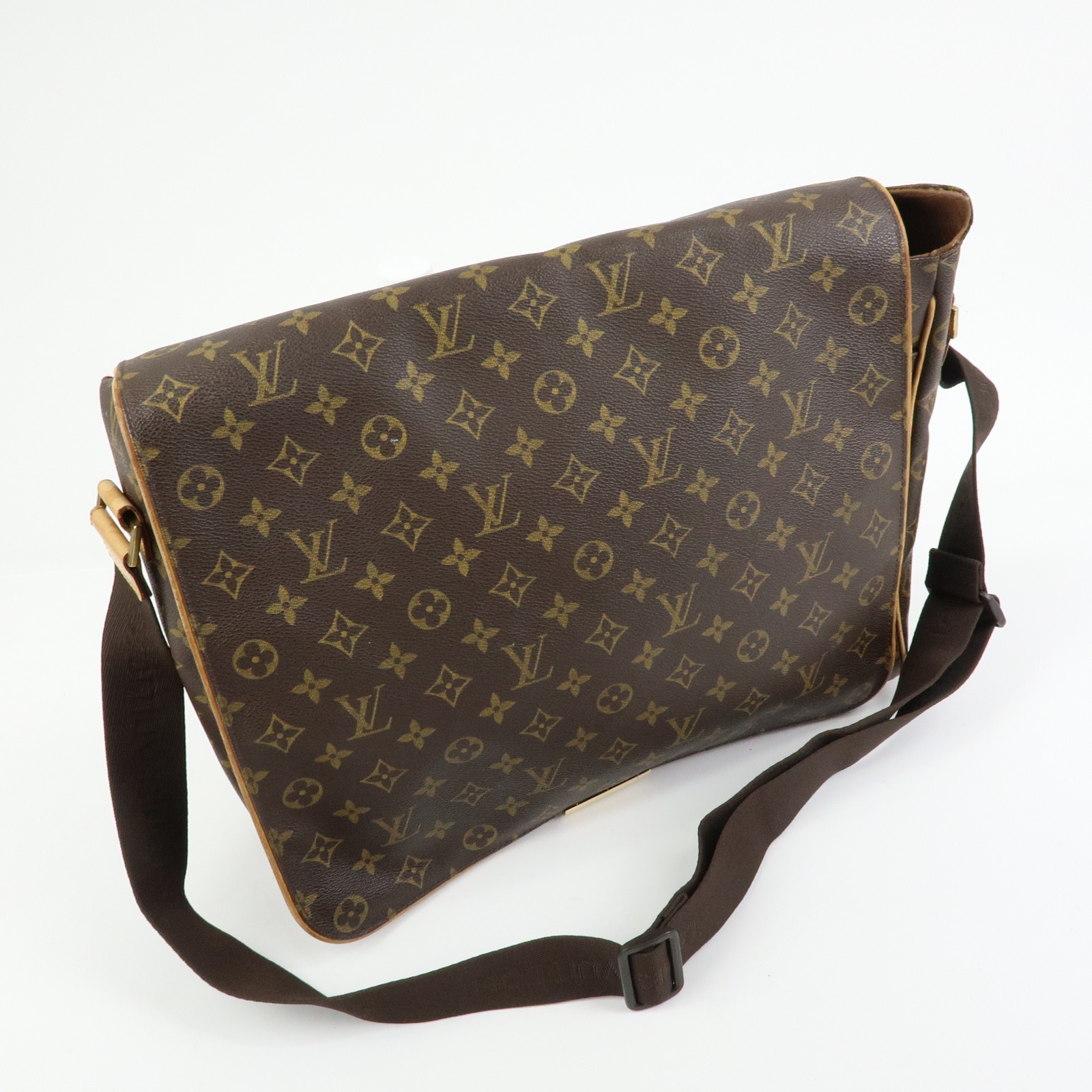 Louis Vuitton Monogram Abbesses Messenger Bag Brown M45257 Authentic Used F/S