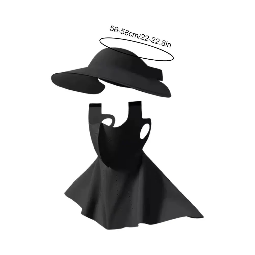 Sun Visor Face Mask Set Ice Silk Breathable Full Coverage Sun Protection Kit