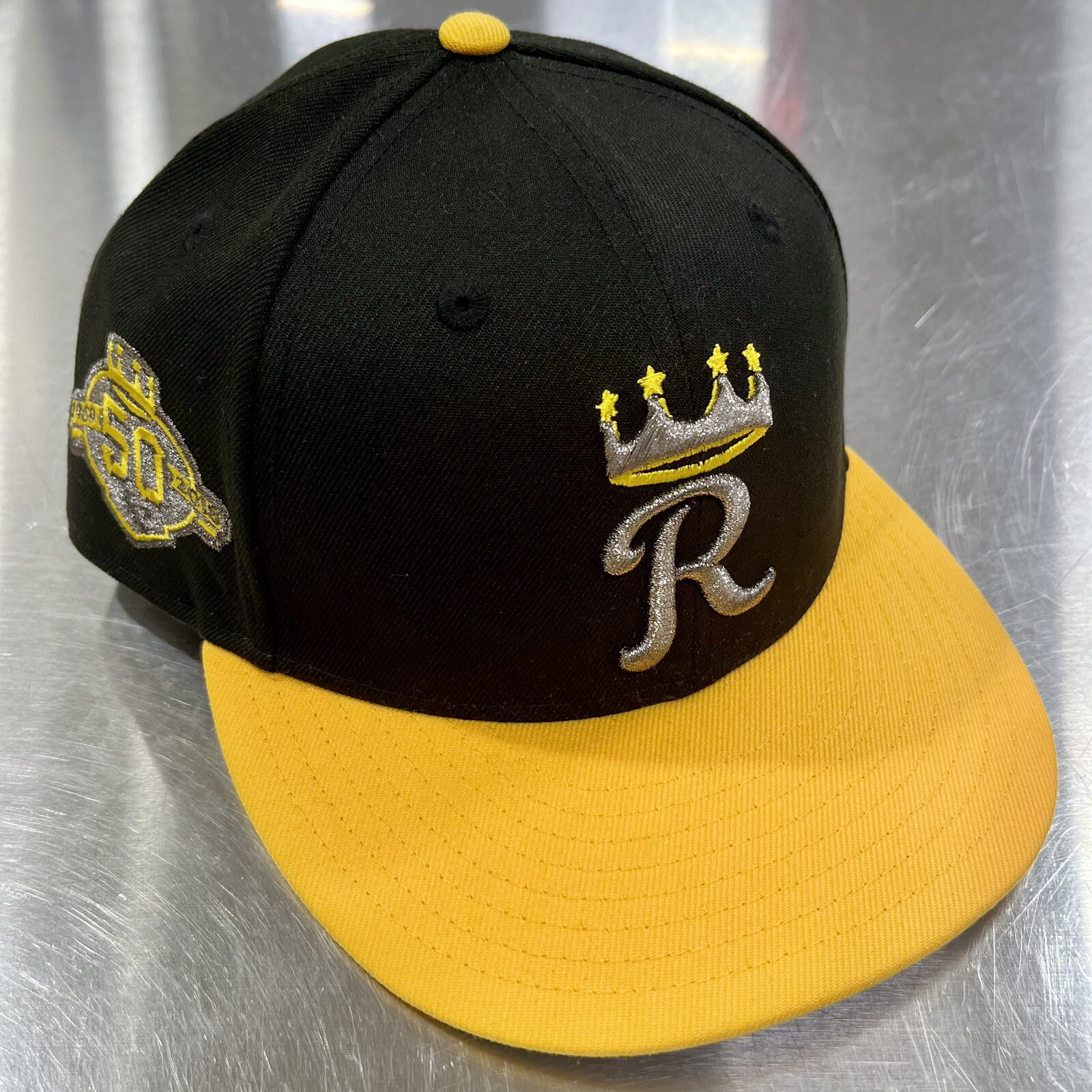 Kansas City Royals 50 Patch New Era 59FIFTY 2 Tone Topperz Fitted Hat 7 1/2