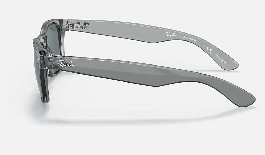 RayBan New Wayfarer Classic Transparent Grey/Dark Blue 55mm RB2132