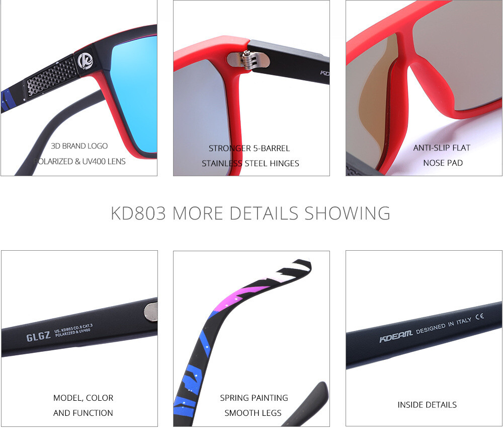 KDEAM Polarized Sports Sunglasses Mens Women Fishing Driving Shade Glasses COOL