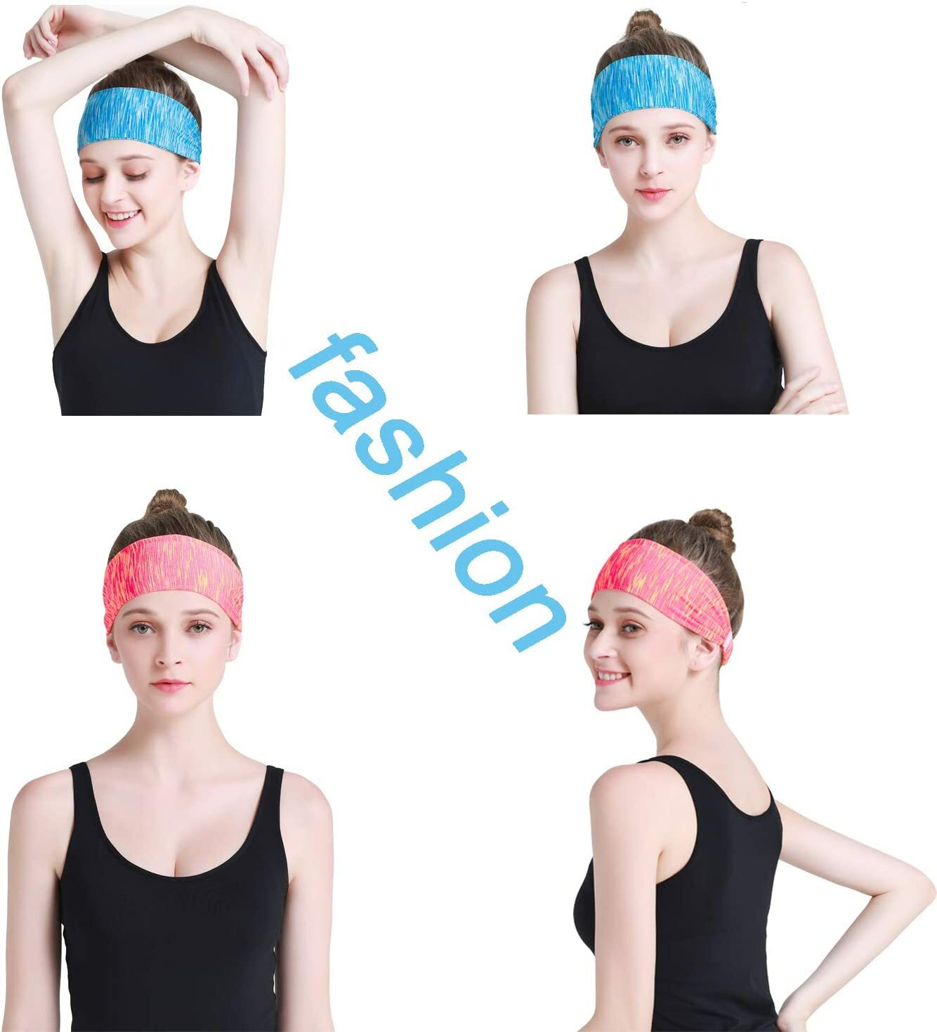 Workout Headbands for Women Men Sweatband Yoga Wide Headband Sports Sweat Bands