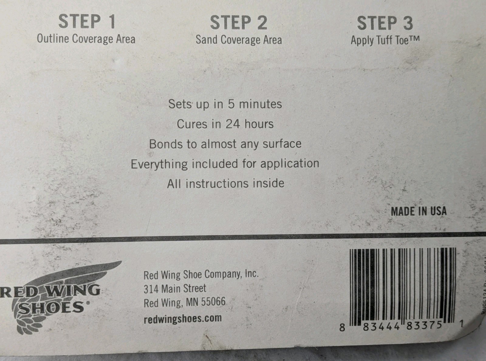 Red Wing Tuff Toe Repair & Protection Kit Brown Work Boot Toe Guard USA