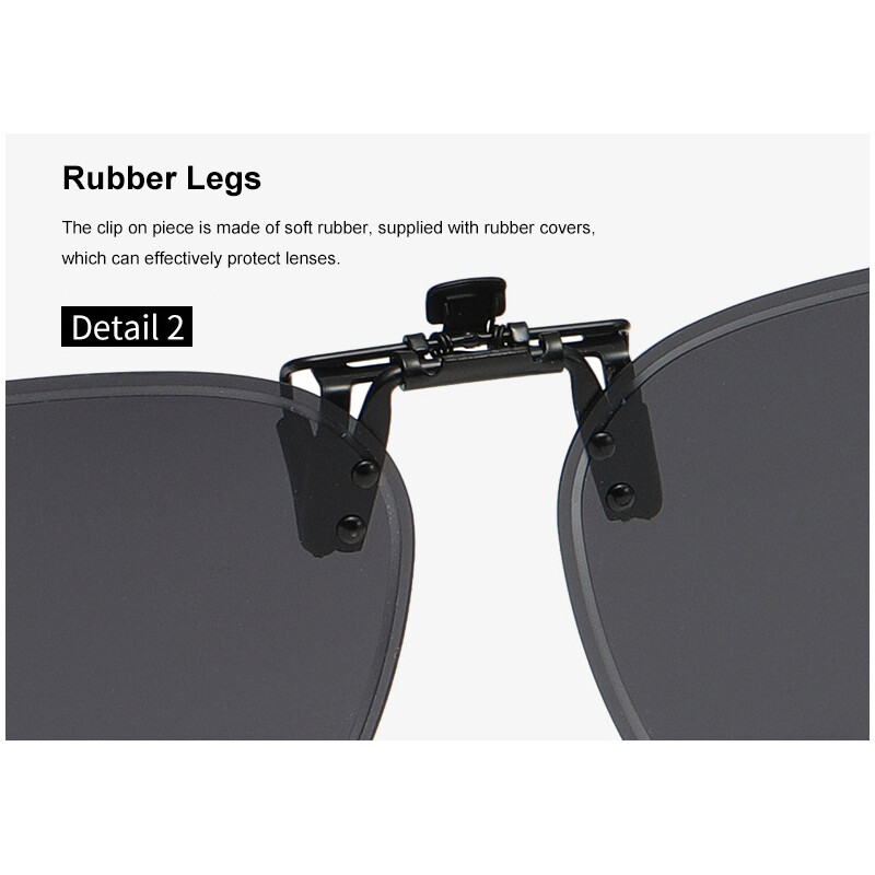 Polarized Clip On Sunglasses Eyewear Flip Up Lenses for Prescription Glasses