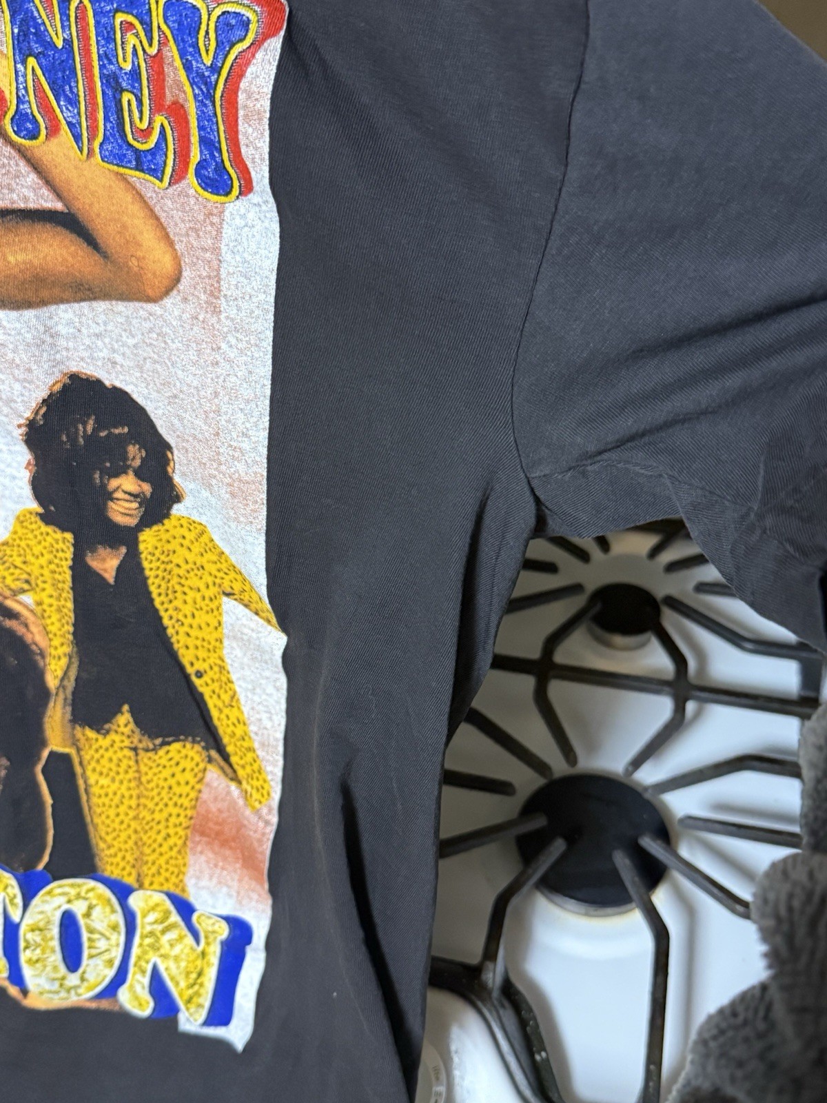 Dry Rot Vintage 90s Whitney Houston Rap Tee Not Wearable For Display Sold As Is