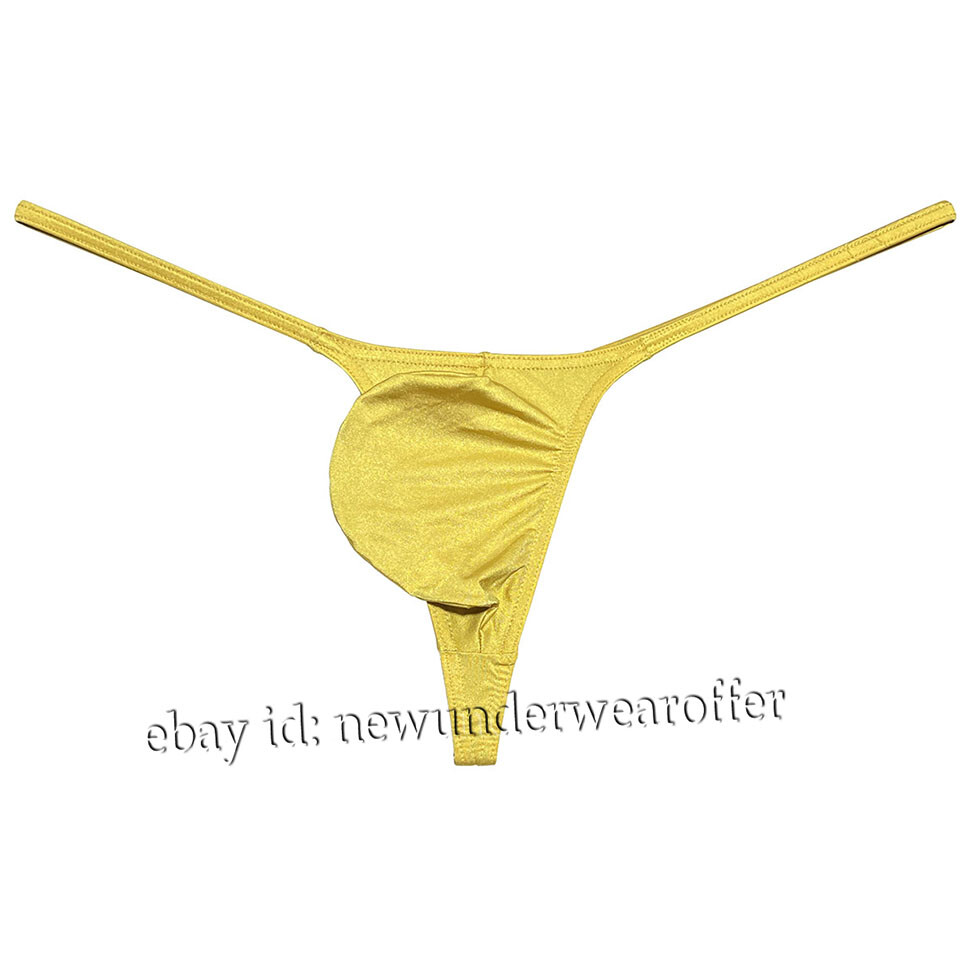 Men Ice Silk String Thong Grape Smugglers Contoured Pouch Underwear Narrow Waist