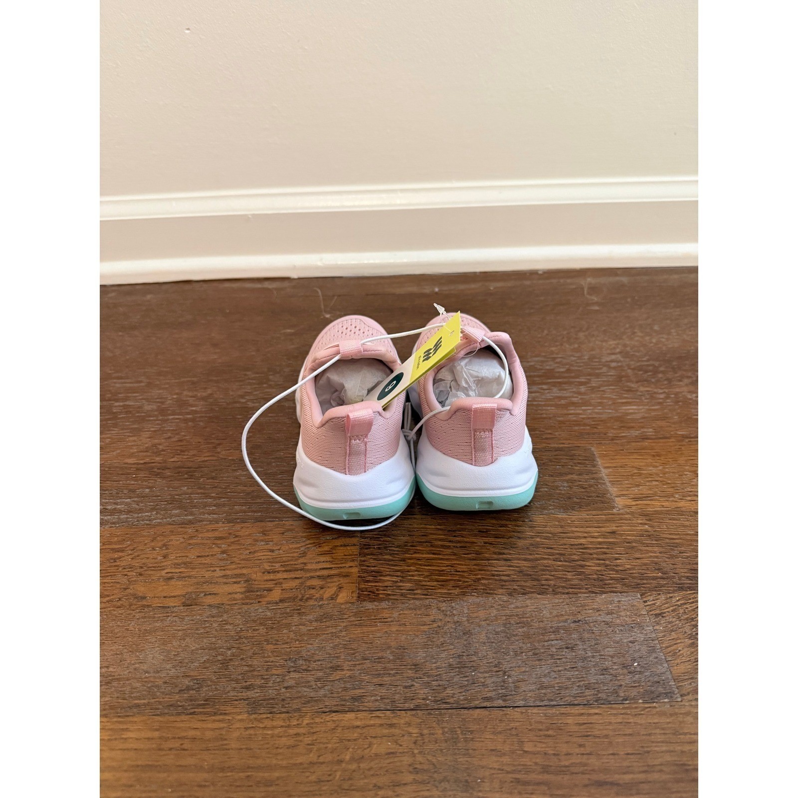 All in Motion Gennie Sneakers Kids Pink Mint Green Slip On Athletic Shoes Size 9