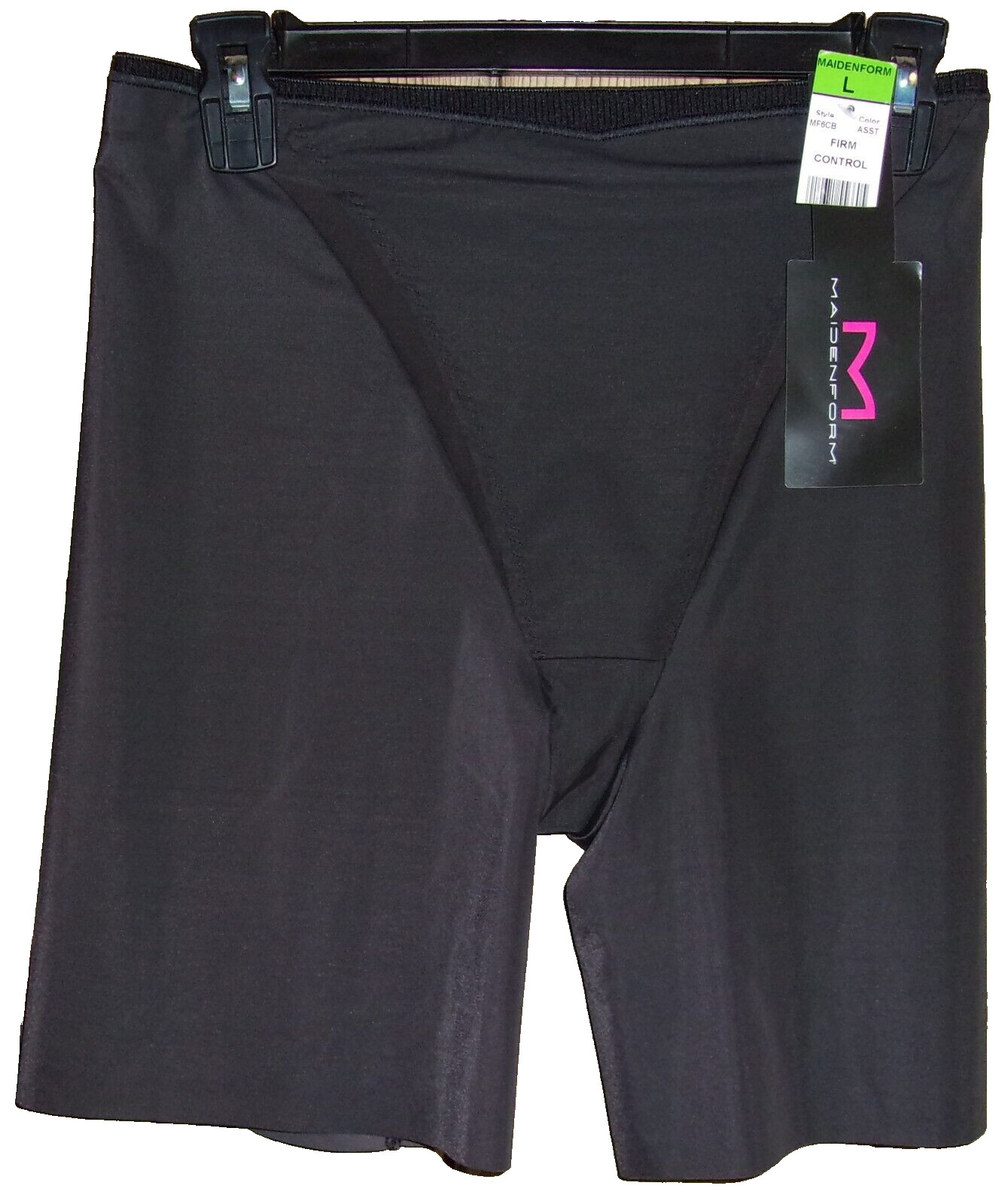 MAIDENFORM Firm Control High Waist THIGH SLIMMER Black #MF6CB Size: LARGE