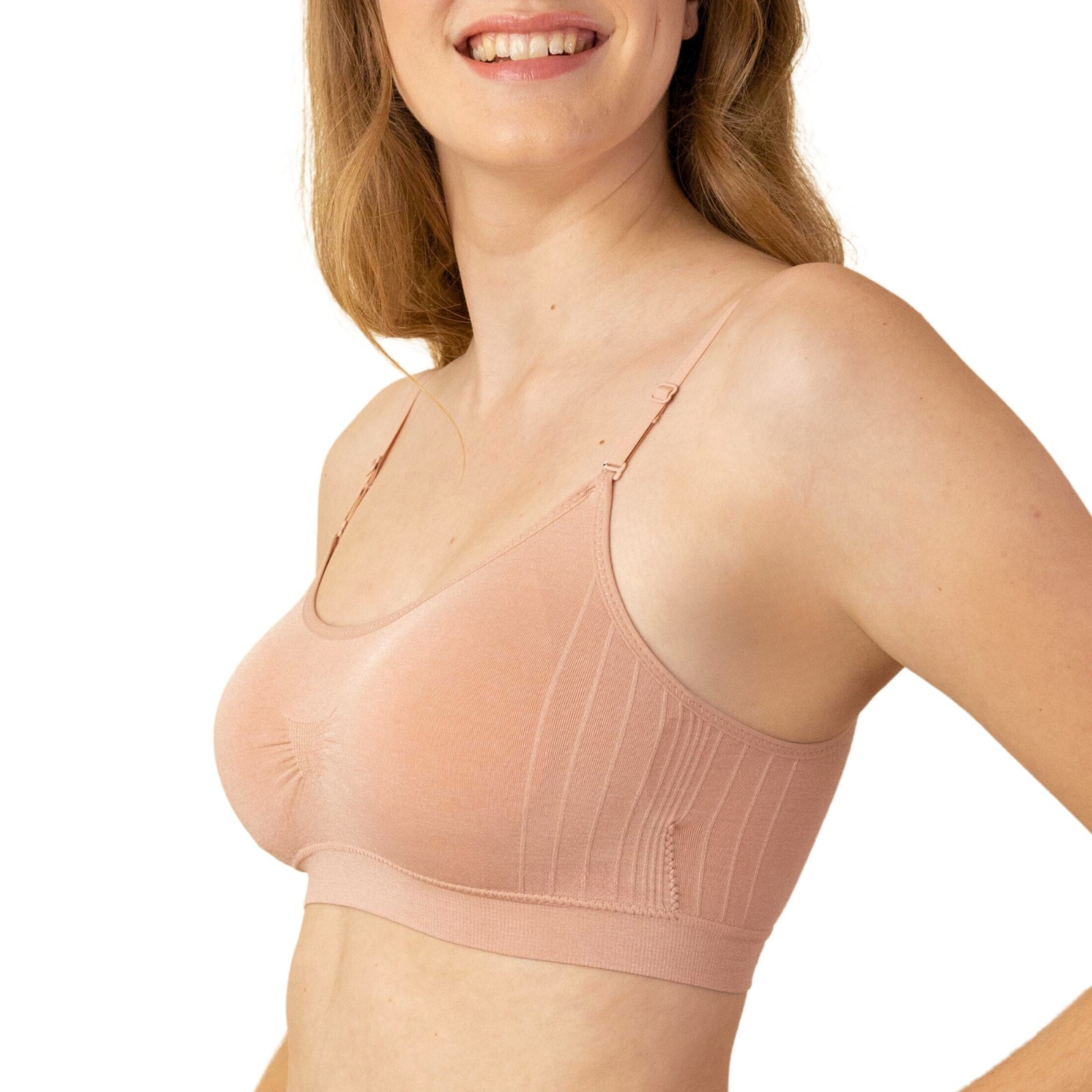 Women’s Seamless T-Shirt Bra Wireless Padded Bralette, No Underwire Everyday Bra